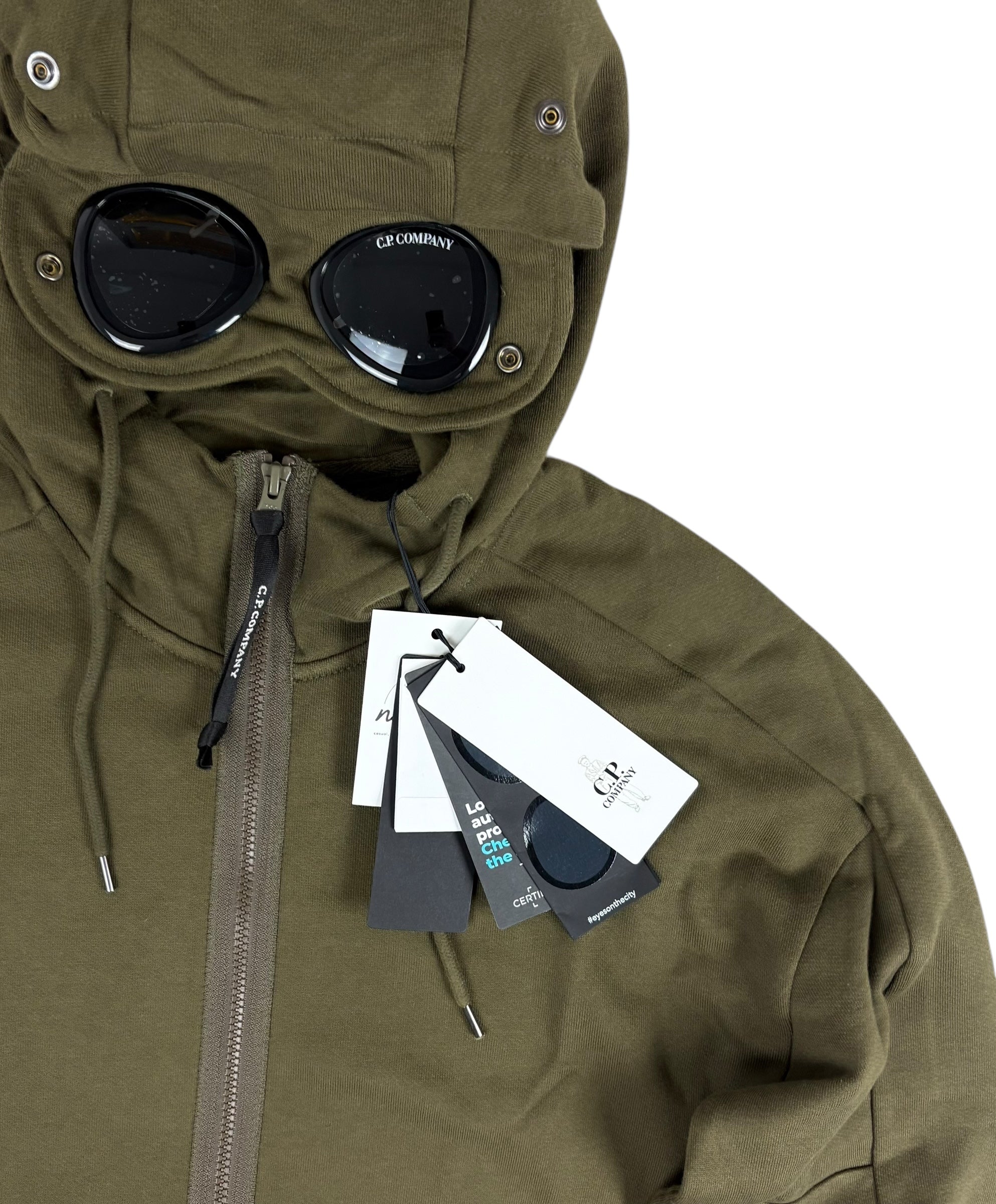 GILET C.P COMPANY GOGGLE JACKET - KAKI - NEUF