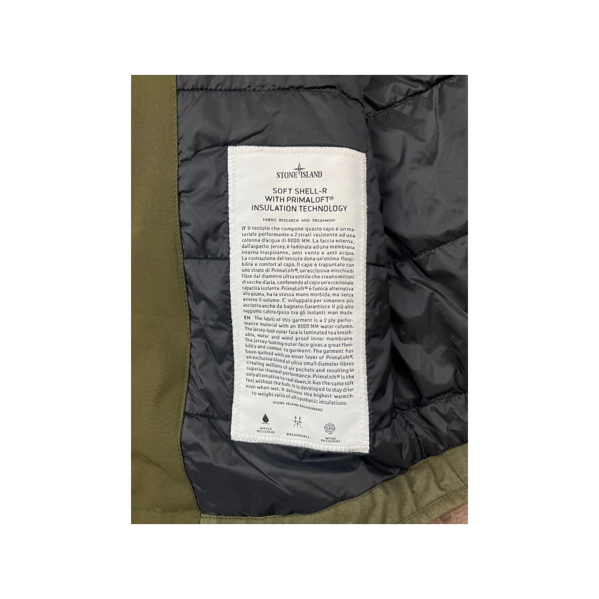 VESTE STONE ISLAND SOFT SHELL-R PRIMALOFT - NB08