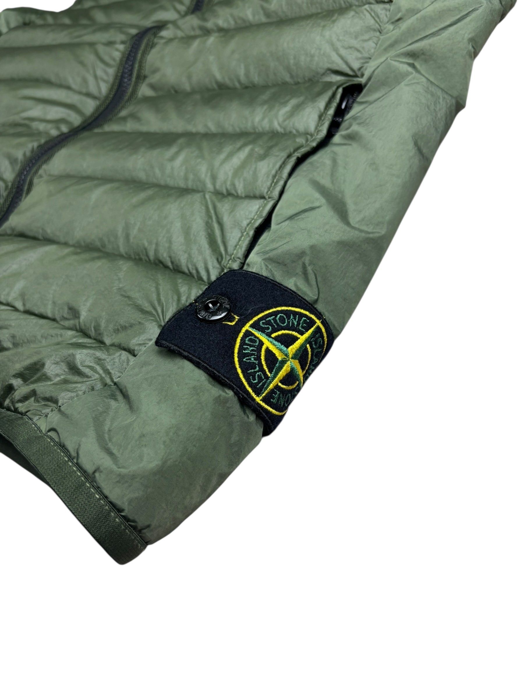 GILET STONE ISLAND LOOM WOVEN CHAMBERS R-NYLON DOWN-TC - KAKI - TAILLE L