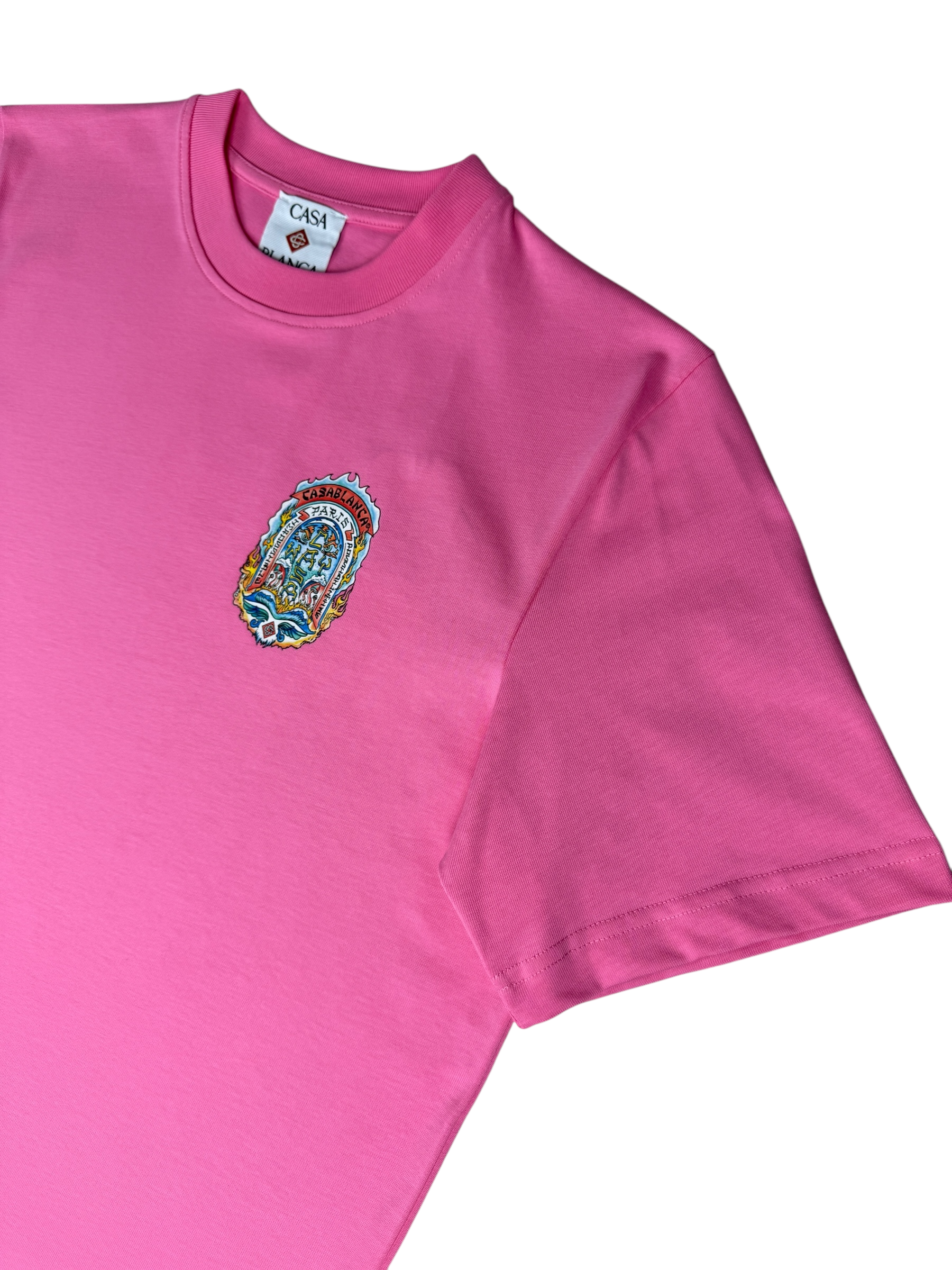 TEE-SHIRT CASABLANCA WAY SKATE - ROSE - COLLECTION 2025 - NEUF