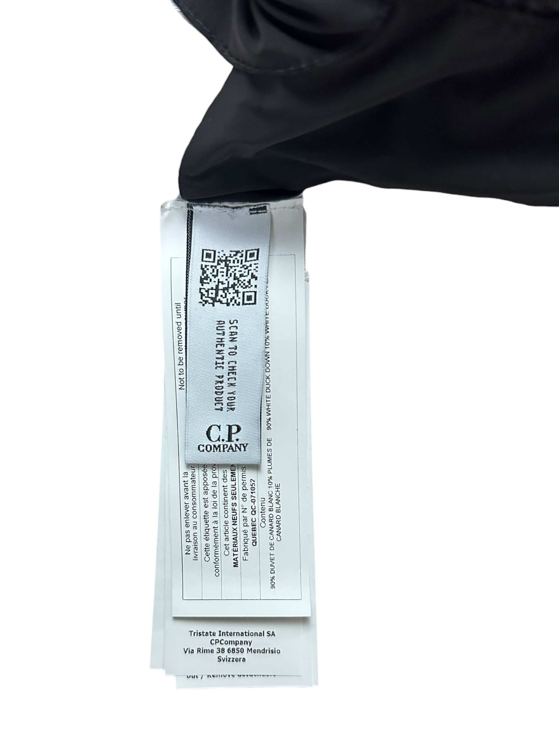 DOUDOUNE C.P COMPANY NYCRA-R GARMENT DYEING DOWN JACKET - NOIR - TAILLE 48