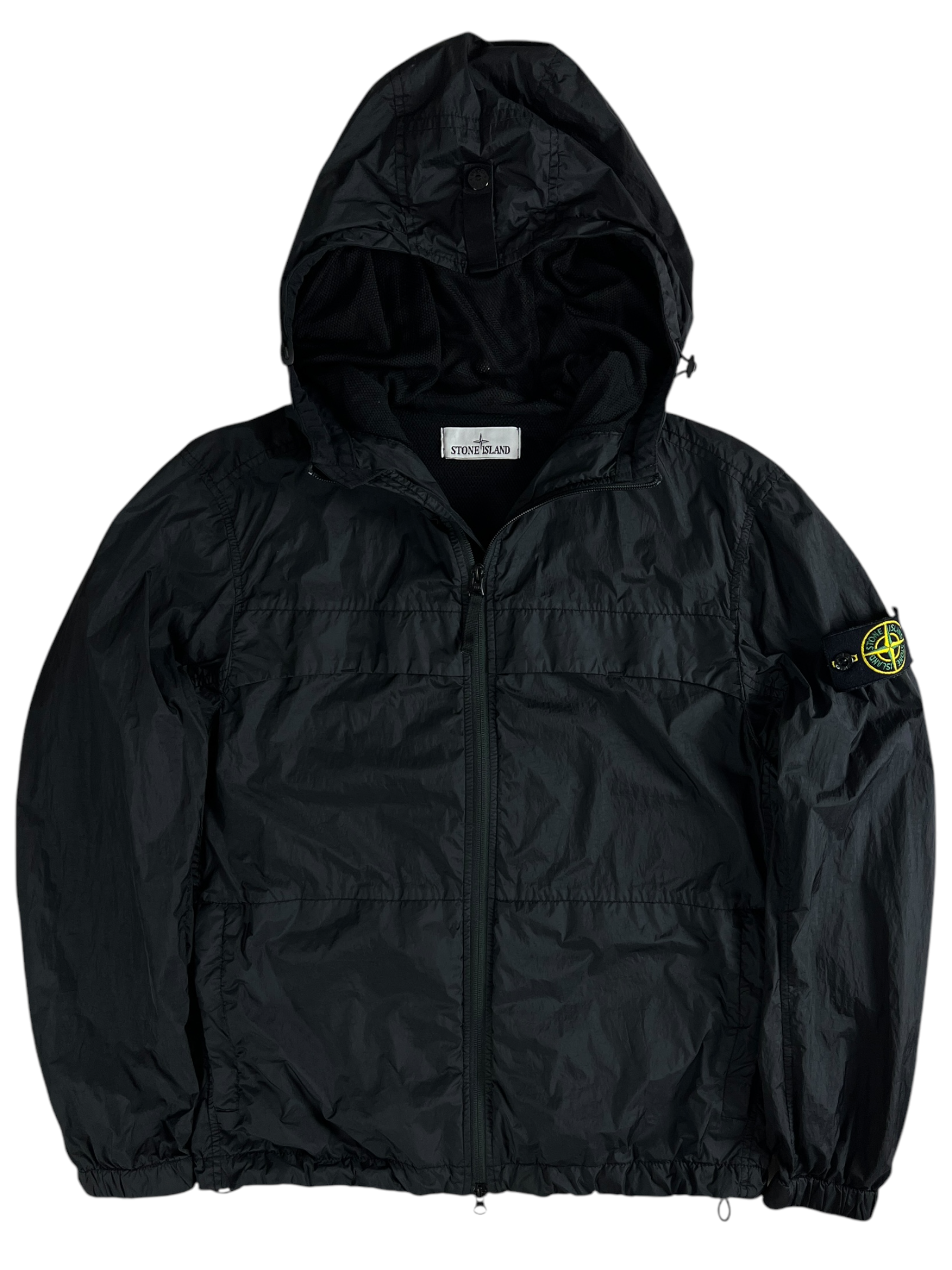 VESTE STONE ISLAND GARMENT DYED CRINKLE REPS R-NY NOIR - TAILLE S