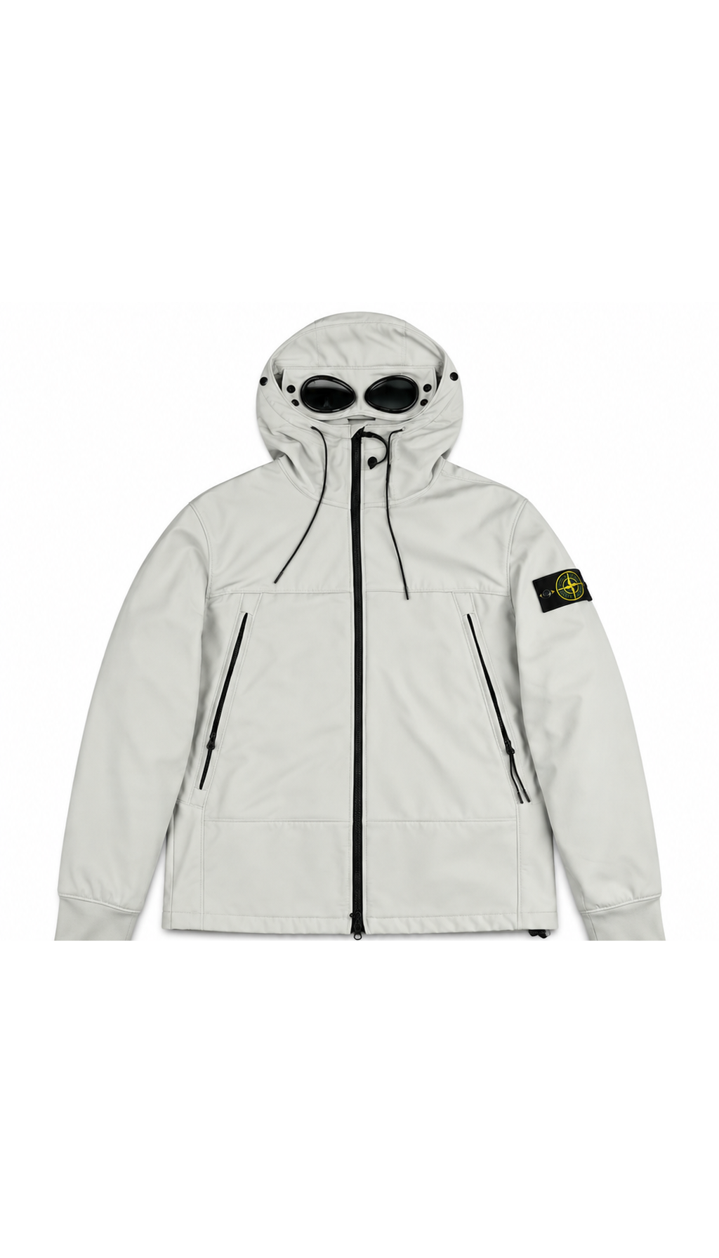 Veste C.P Company Shell-R Goggle Jacket, Crème, Taille 54 — photographie principale