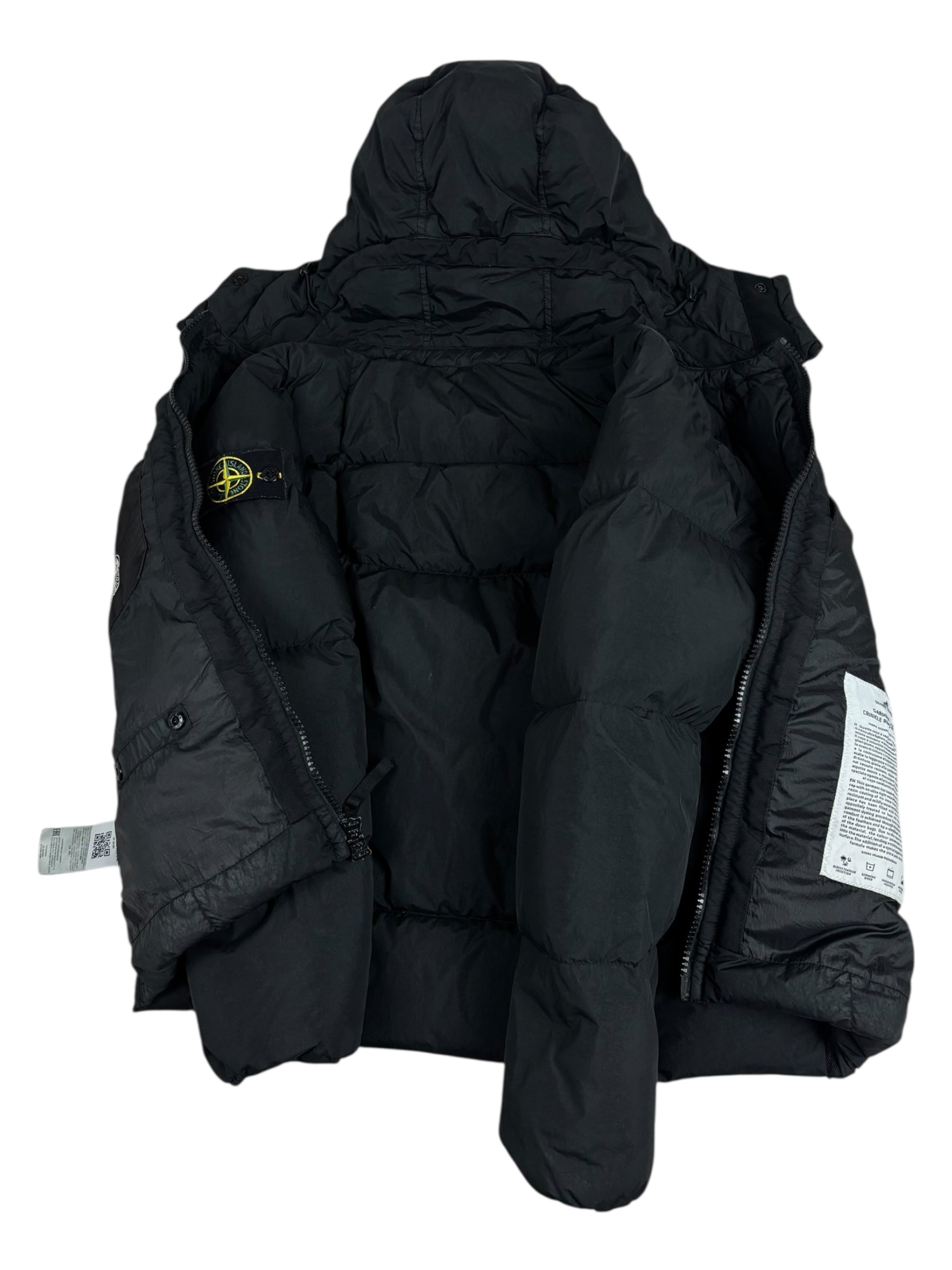 DOUDOUNE STONE ISLAND GARMENT DYED CRINKLE REPS NY DOWN - NOIR - TAILLE S