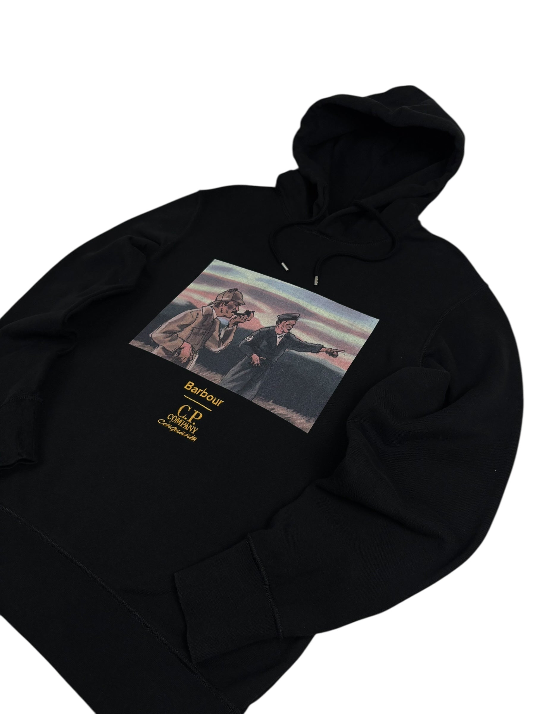 HOODIE C. P COMPANY X BARBOUR CINQUANTA - NOIR - TAILLE S