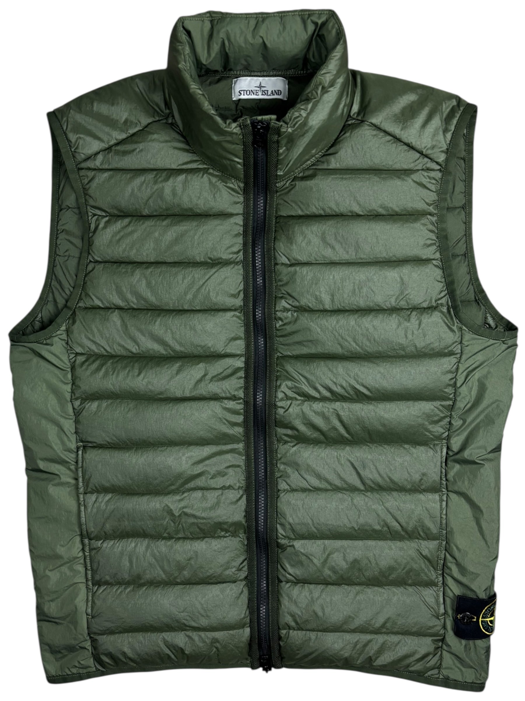 GILET STONE ISLAND LOOM WOVEN CHAMBERS R-NYLON DOWN-TC - KAKI - TAILLE L