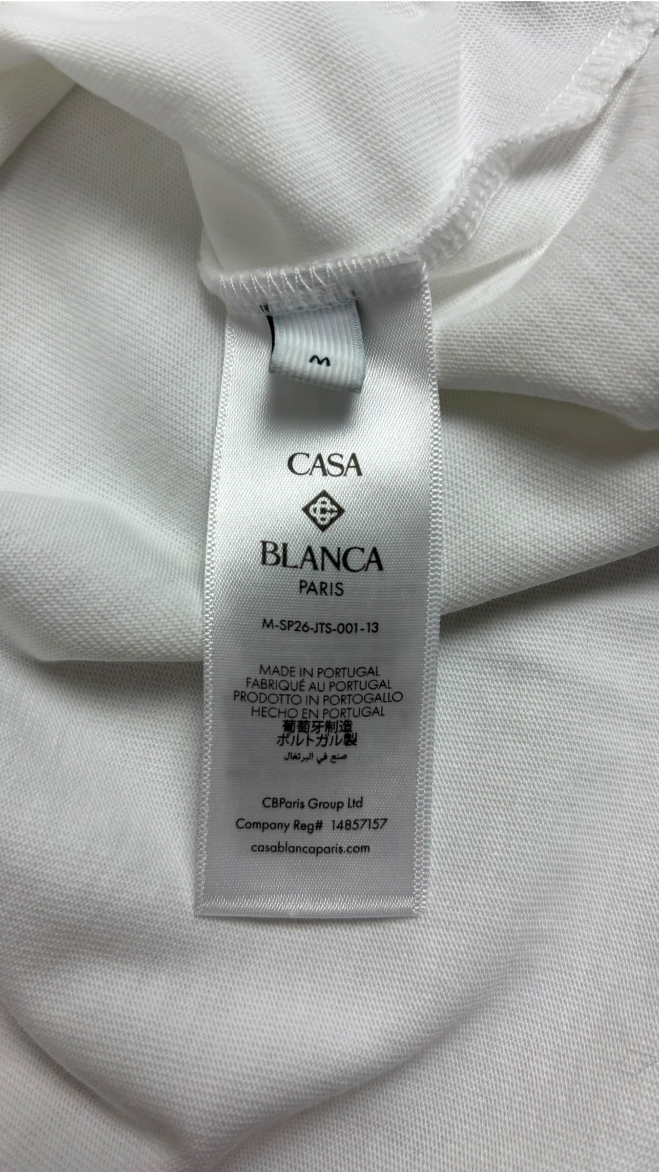 T-shirt Casablanca L'Arche Print coton bio blanc neuf - vue 4/4