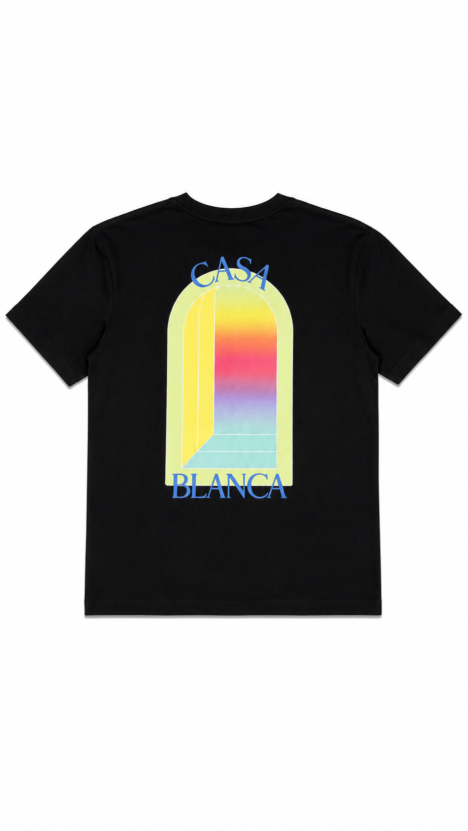 T-shirt Casablanca L'Arche Print coton bio noir neuf - vue 2/4