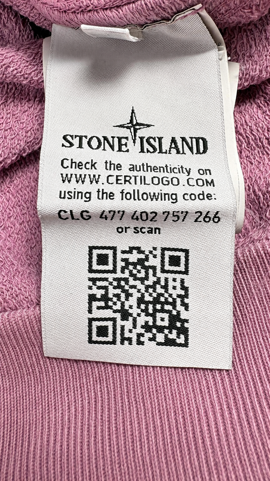 Hoodie Stone Island rose taille L - vue 4/4