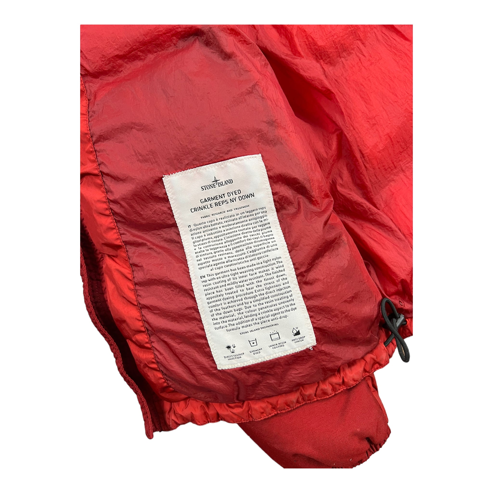 DOUDOUNE STONE ISLAND GARMENT DYED CRINKLE REPS NY DOWN - NB08