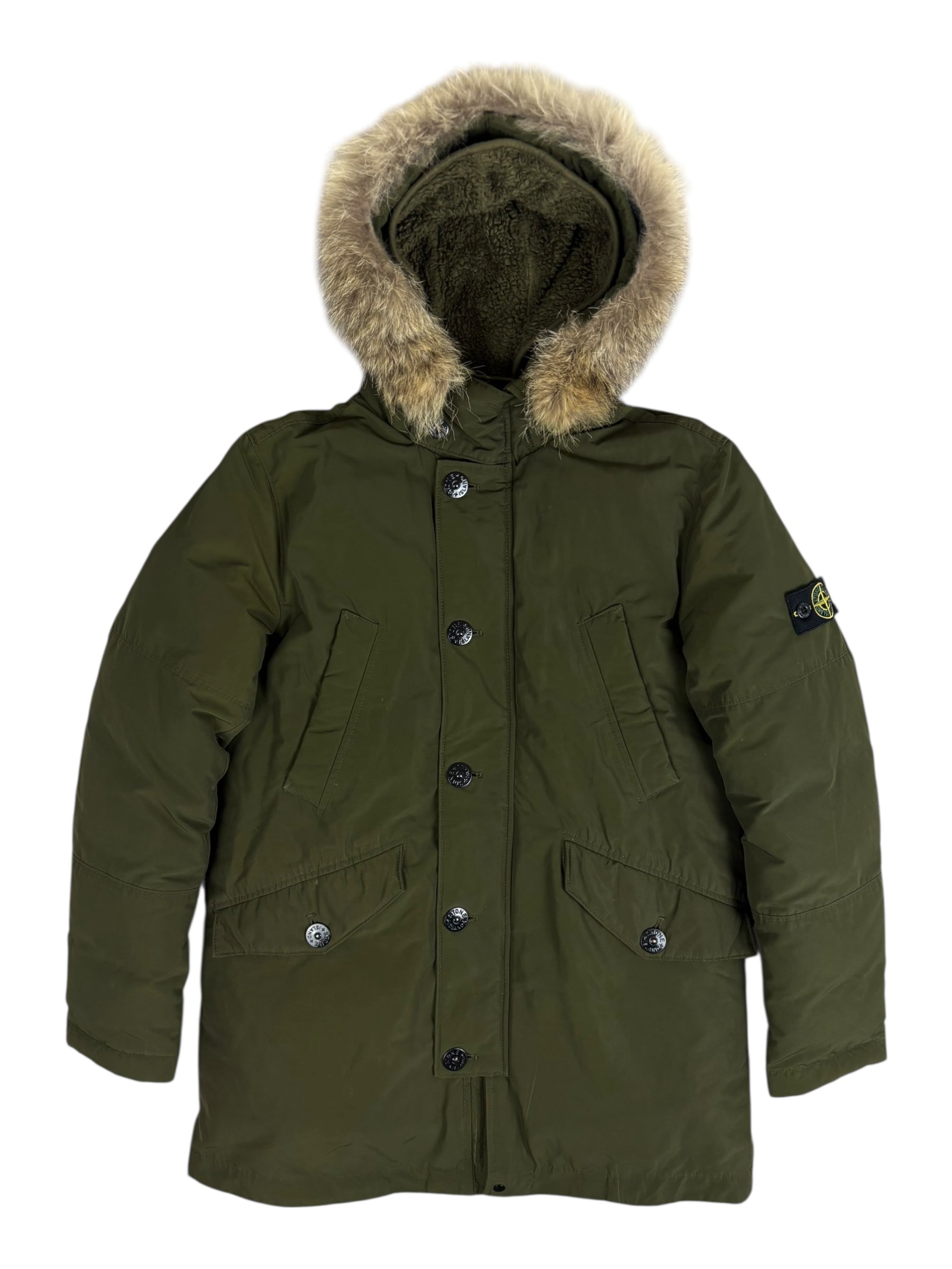 PARKA STONE ISLAND DOWN JACKET - KAKI - TAILLE XS