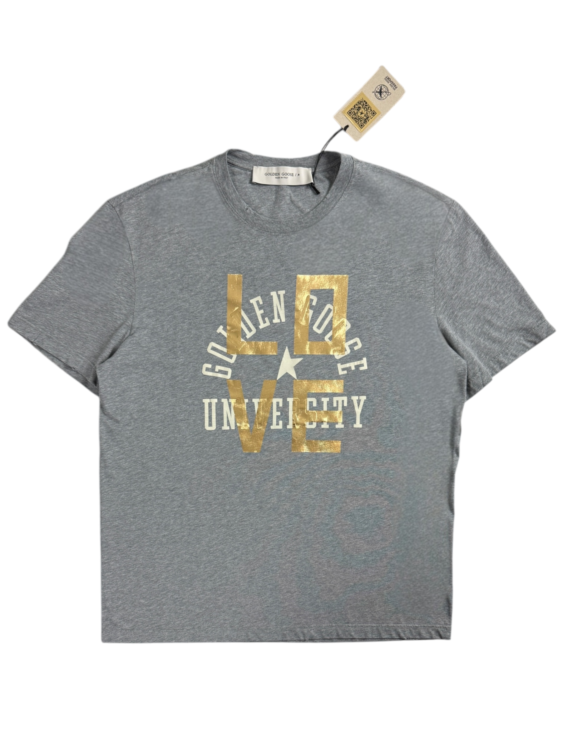 TEE-SHIRT GOLDEN GOOSE GRIS - NEUF