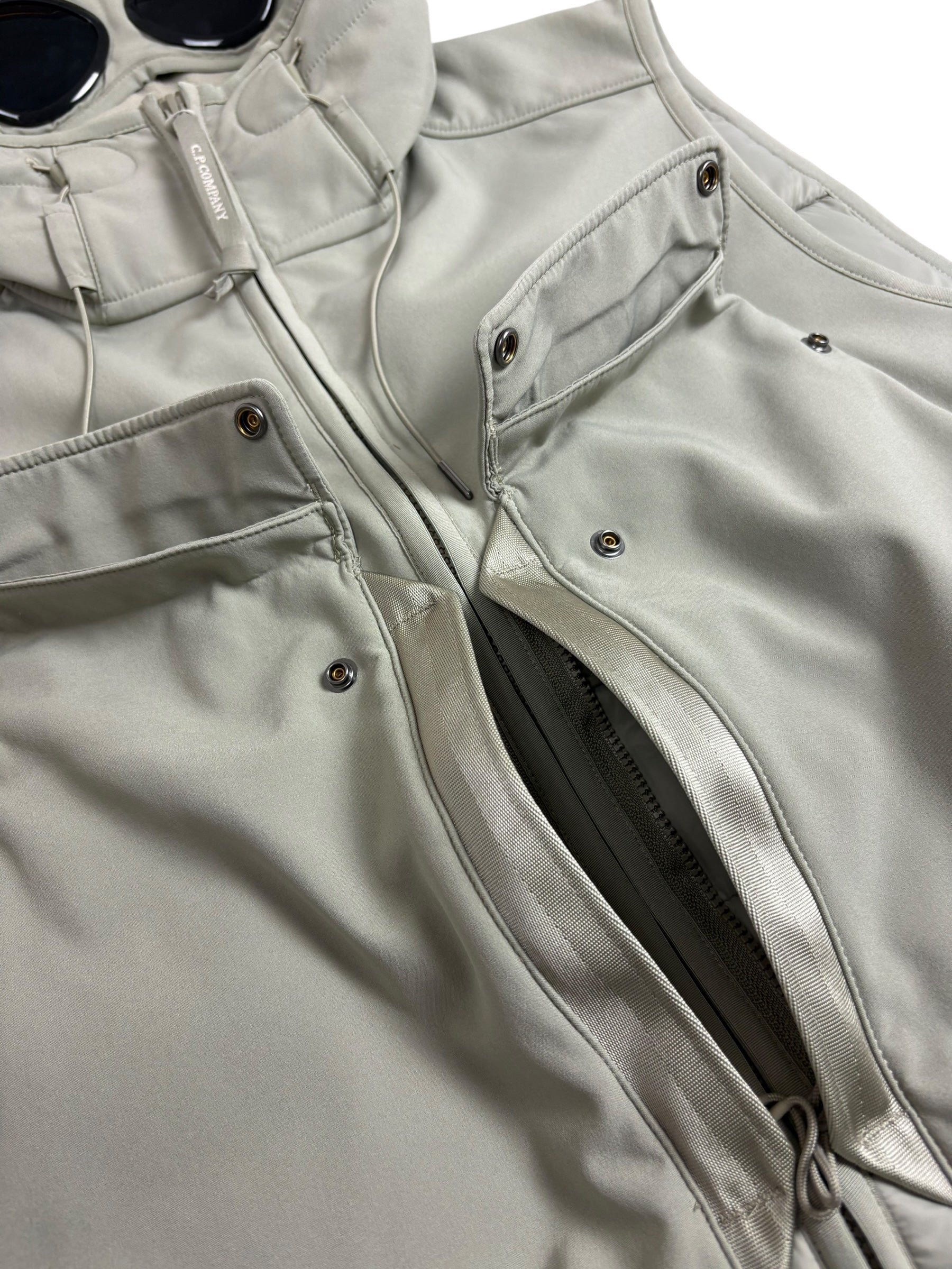 GILET C.P COMPANY SHELL-R GOGGLE JACKET - KAKI - TAILLE 50