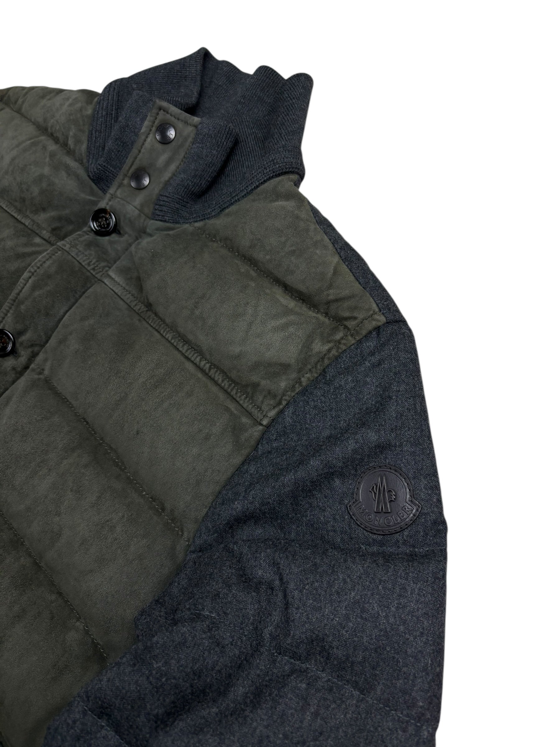DOUDOUNE MONCLER BRANDON - KAKI / GRIS - TAILLE 5
