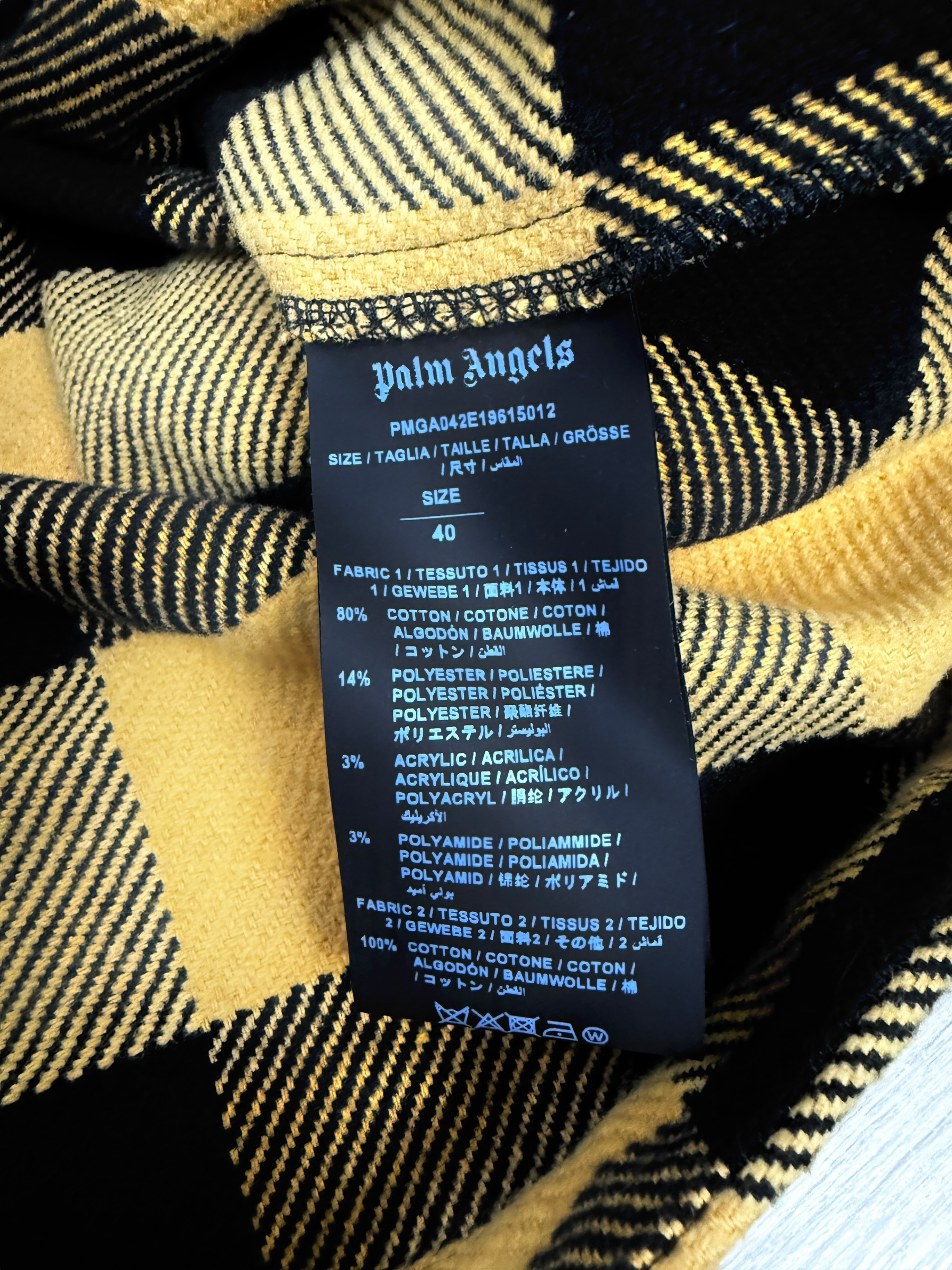 VESTE PALM ANGELS - NOIR/JAUNE- TAILLE M