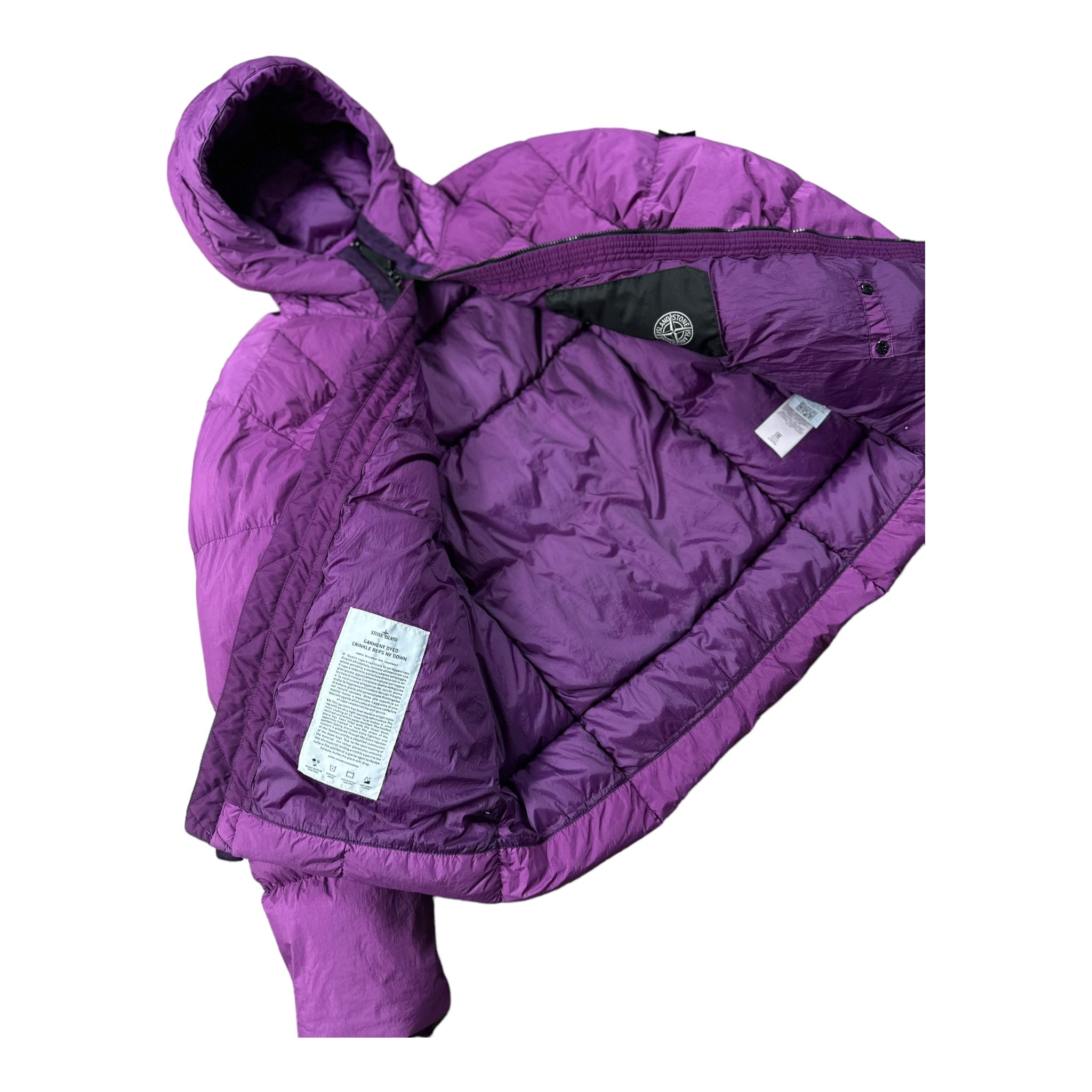DOUDOUNE À CAPUCHE STONE ISLAND GARMENT DYED CRINKLE REPS NY DOWN - NB08