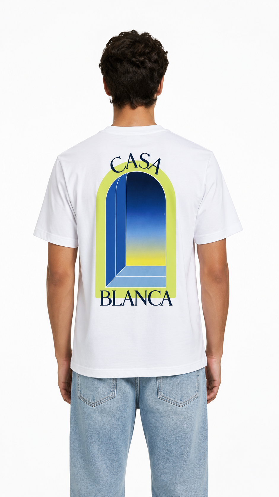 T-shirt Square Logo Casablanca - Blanc - Neuf