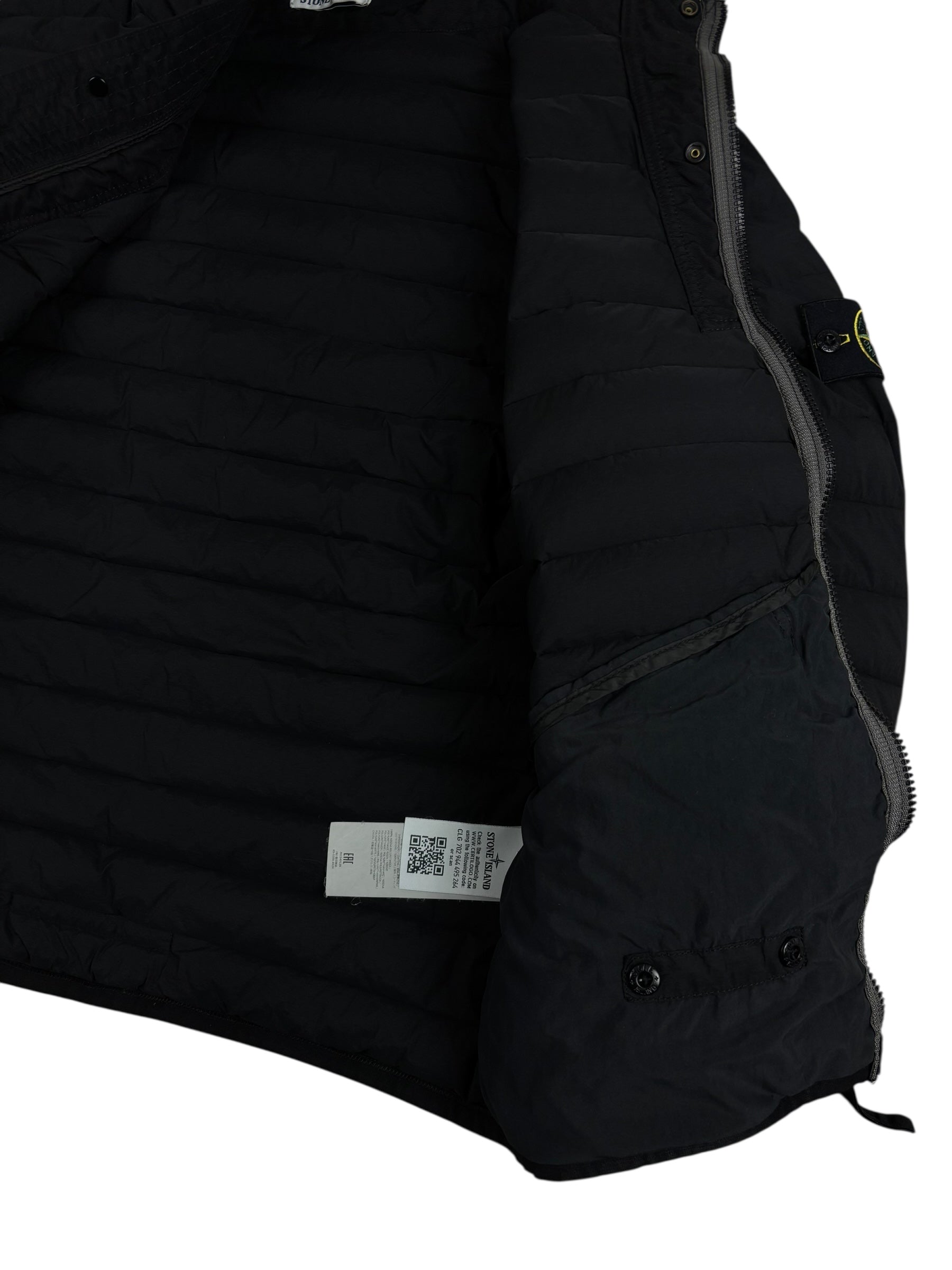 DOUDOUNE STONE ISLAND LOOM WOVEN DOWN CHAMBERS STRETCH NYLON-TC - NOIR - TAILLE L