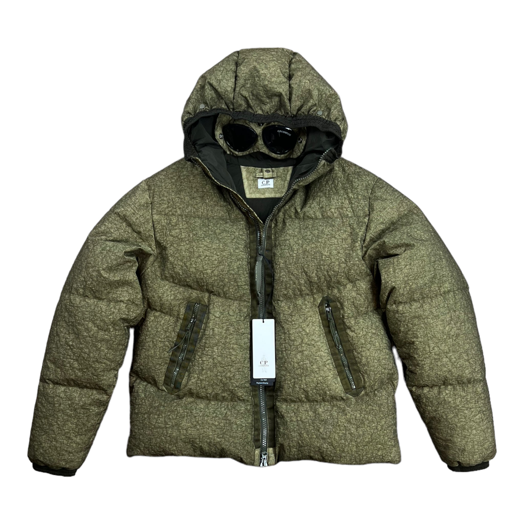 DOUDOUNE C.P COMPANY CO-TED GARMENT DYEING DOWN GOGGLE JACKET - NB08
