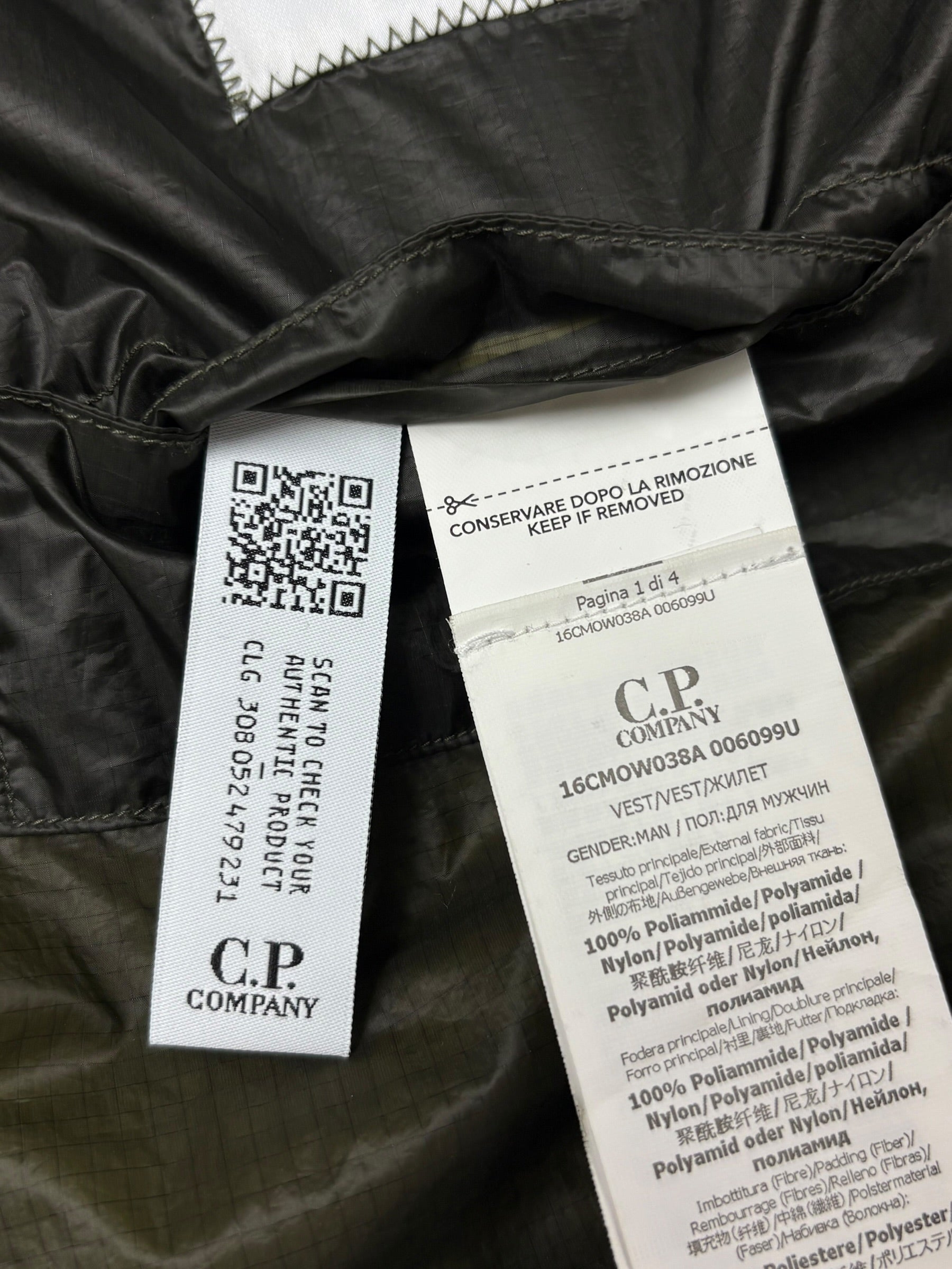 GILET C.P COMPANY NADA SHELL PRIMALOFT - KAKI - TAILLE 46