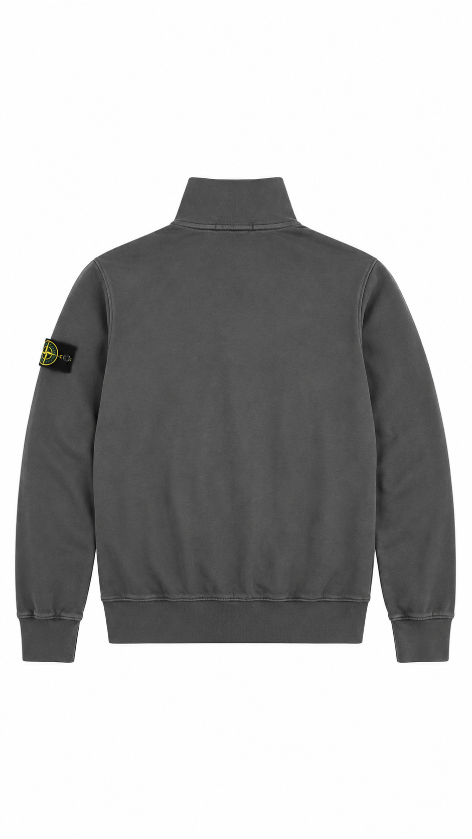 Sweat-shirt Demi-Zip Stone Island Vintage Gris Taille M – vue de dos – NB08 Shop