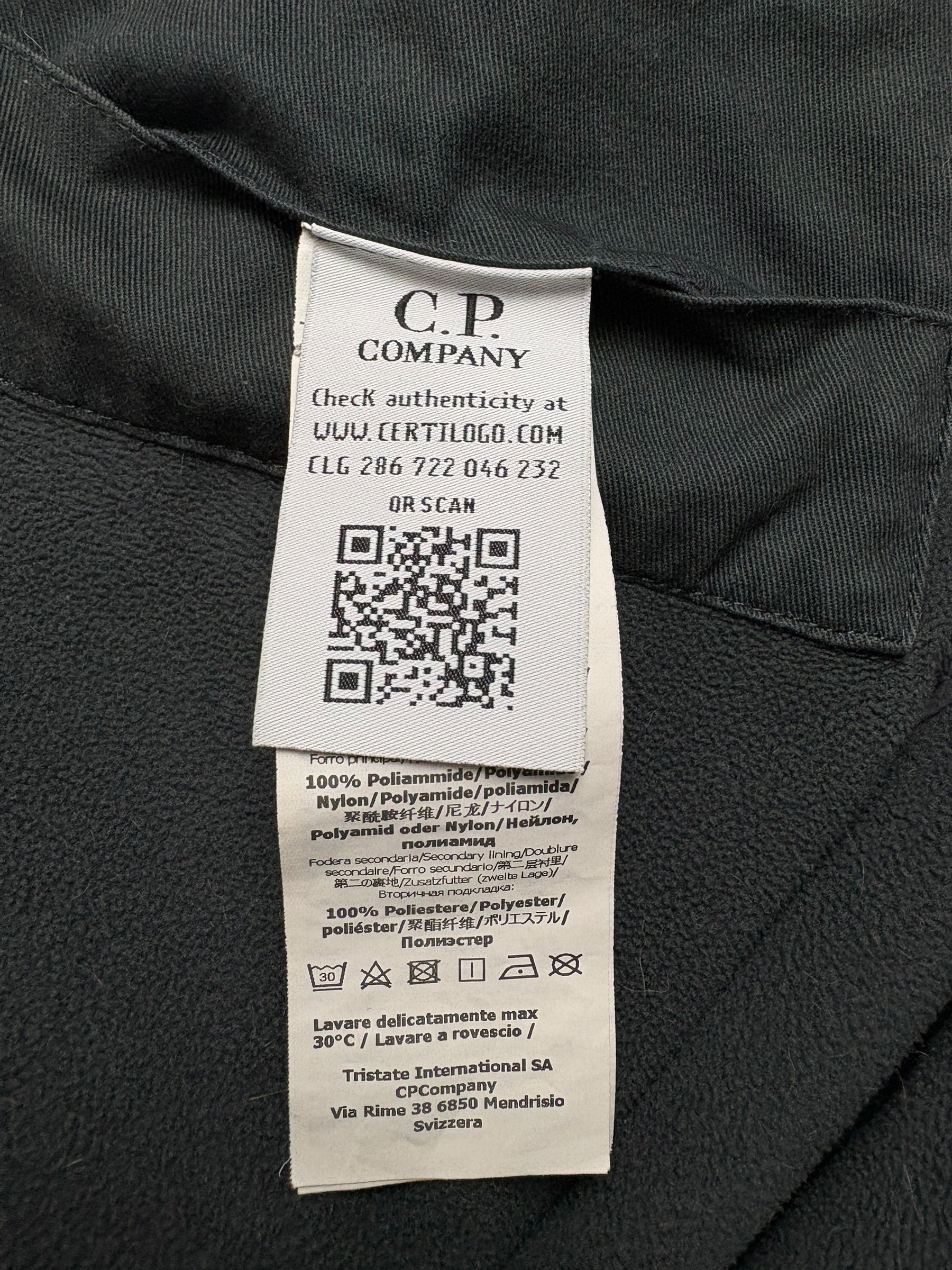 VESTE C.P COMPANY SHELL GOGGLE JACKET - NOIR - TAILLE 48