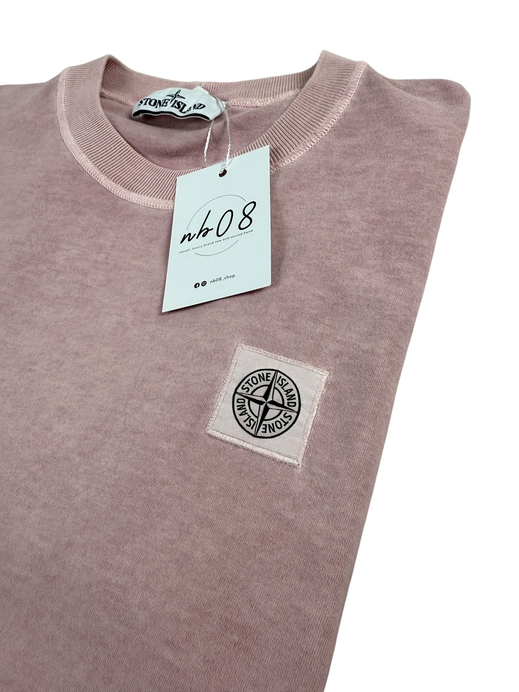 TEE-SHIRT STONE ISLAND - ROSE PASTEL - TAILLE S