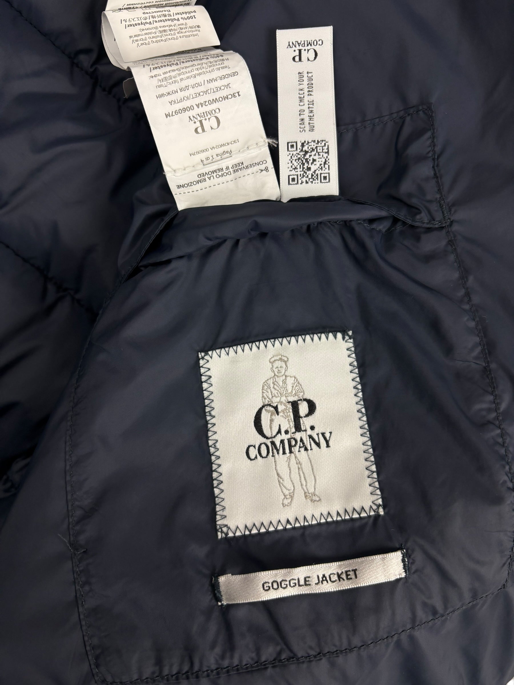 VESTE C.P COMPANY SHELL-R GOGGLE JACKET - MARINE - TAILLE 58