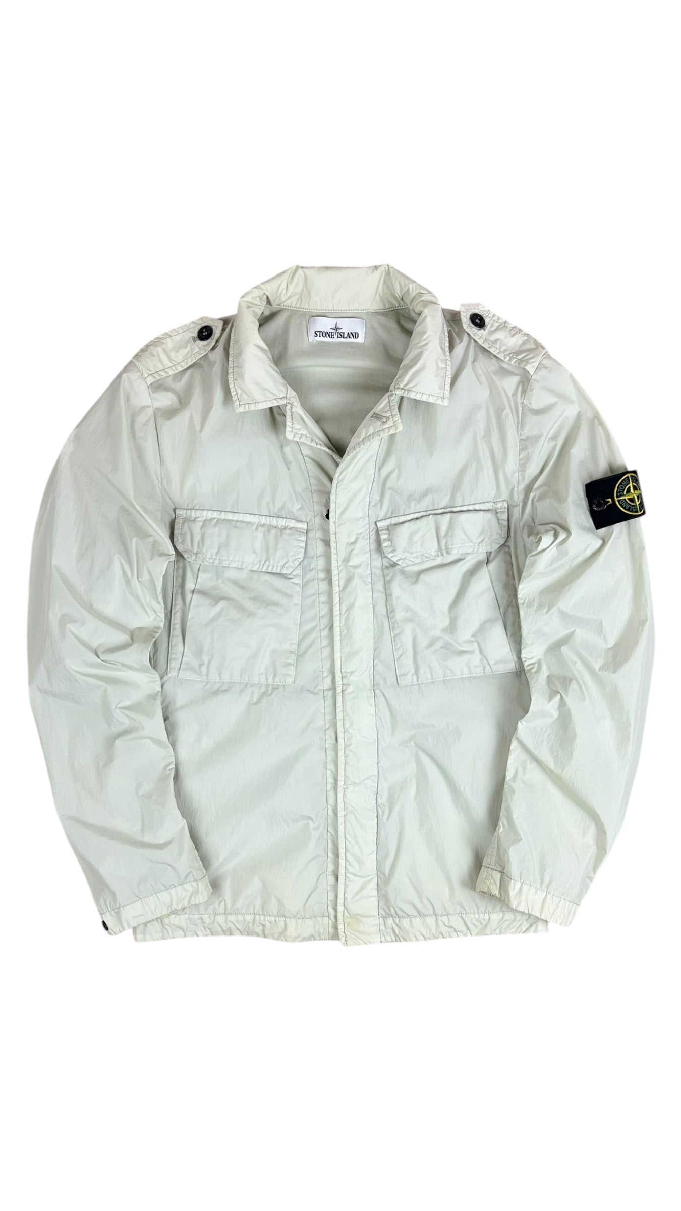 VESTE STONE ISLAND GARMENT DYED - BLANC CASSÉ - TAILLE S