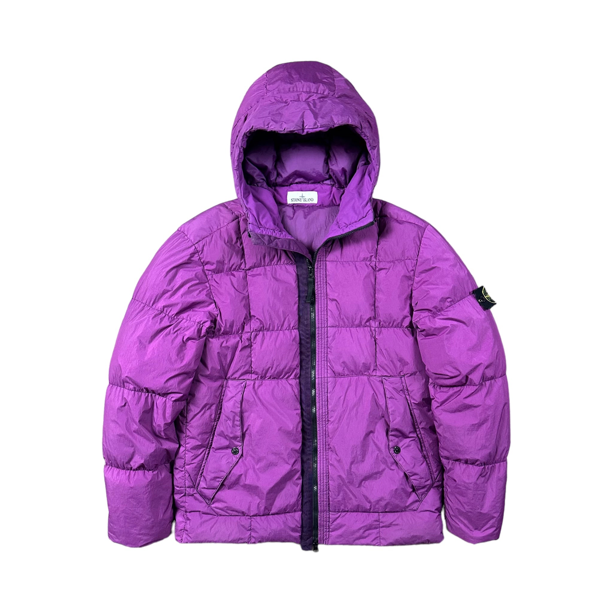 DOUDOUNE À CAPUCHE STONE ISLAND GARMENT DYED CRINKLE REPS NY DOWN - NB08