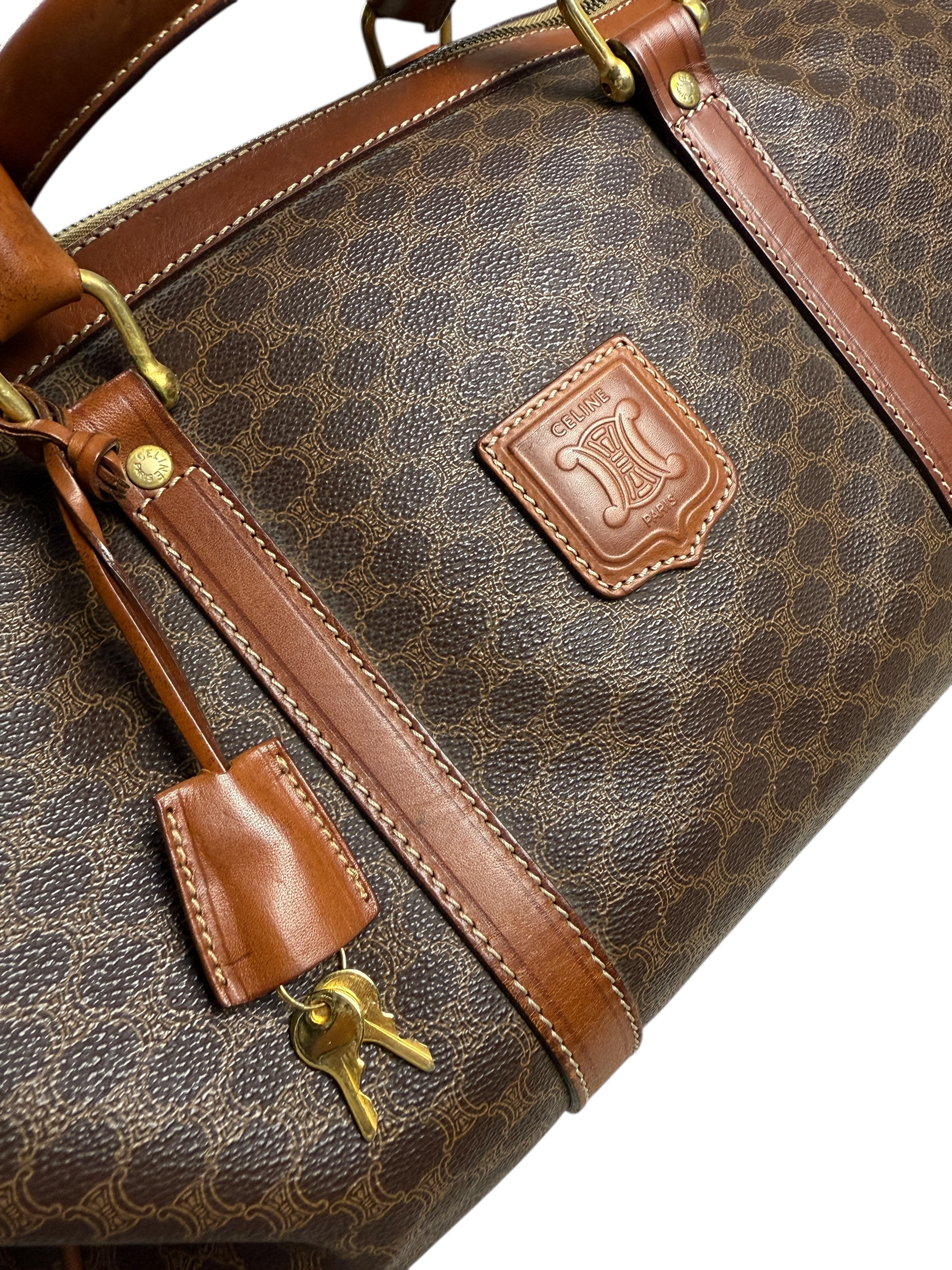 SAC À MAIN CELINE MACADAM CANVAS - MARRON