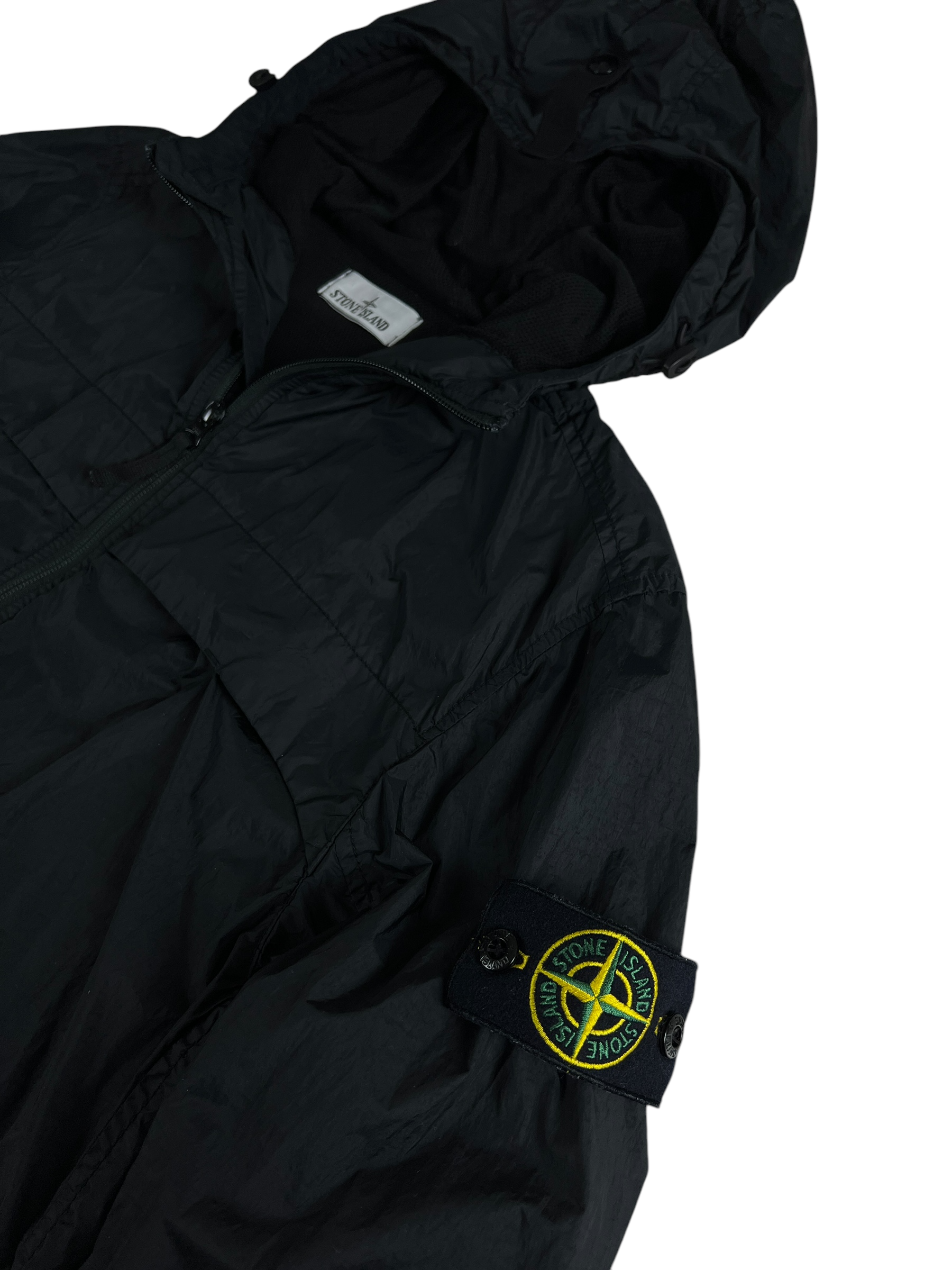 VESTE STONE ISLAND GARMENT DYED CRINKLE REPS R-NY NOIR - TAILLE S