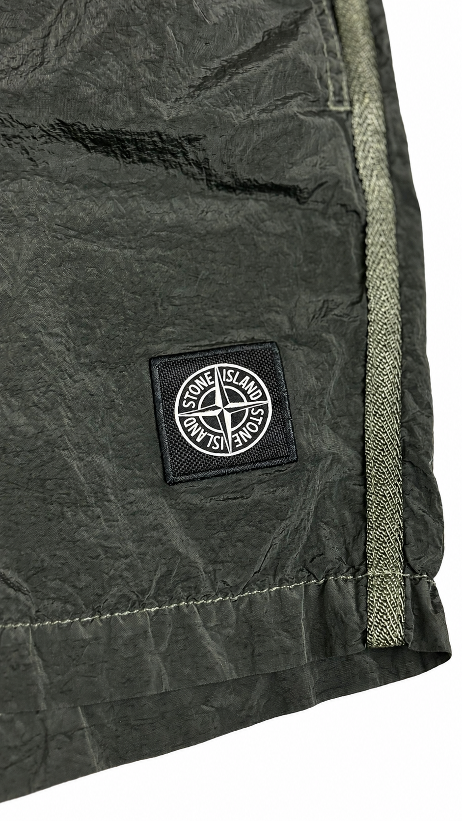 Short de bain Stone Island Nylon Metal kaki taille S - vue 3/5