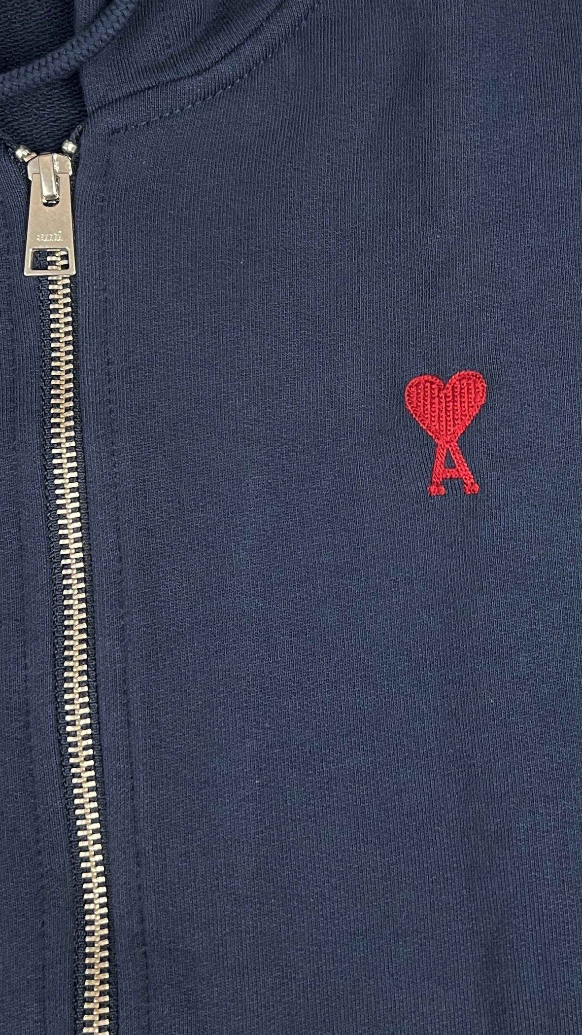 Sweat à Capuche Zippé Ami de Coeur Ami Paris - Marine - Neuf