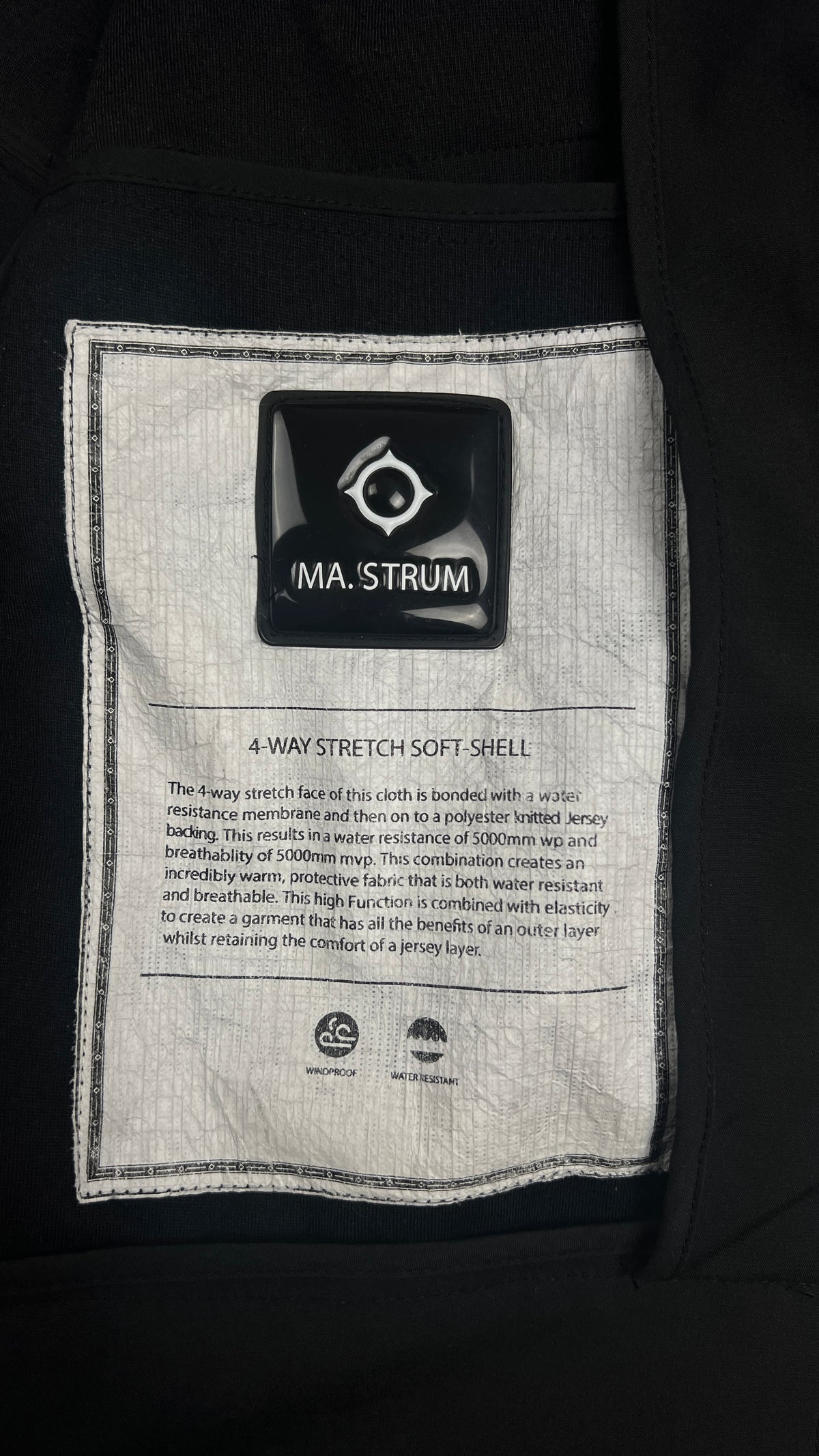 Veste à Capuche Ma.Strum Soft Shell, Noir, Taille S — photographie complémentaire 5