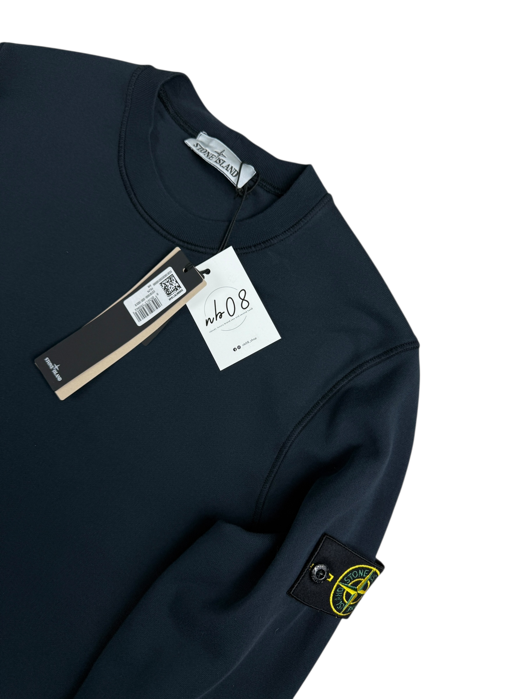 CREWNECK STONE ISLAND - MARINE - NEUF