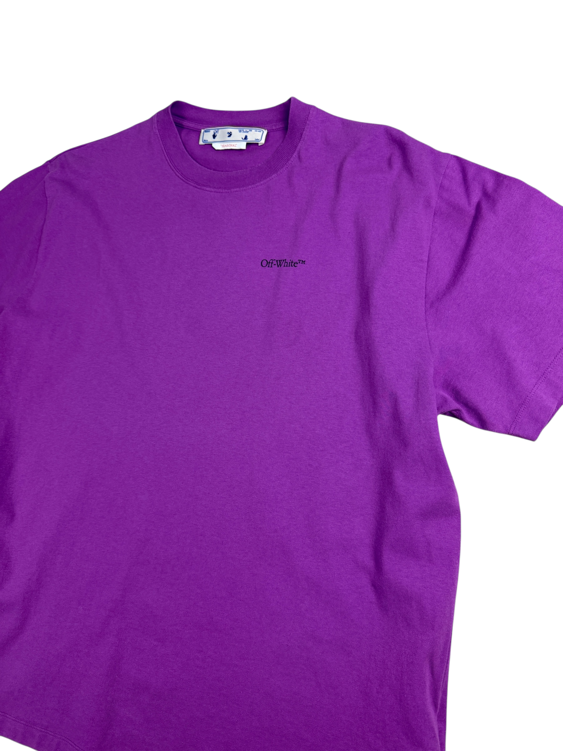 TEE-SHIRT OFF WHITE - VIOLET - TAILLE S