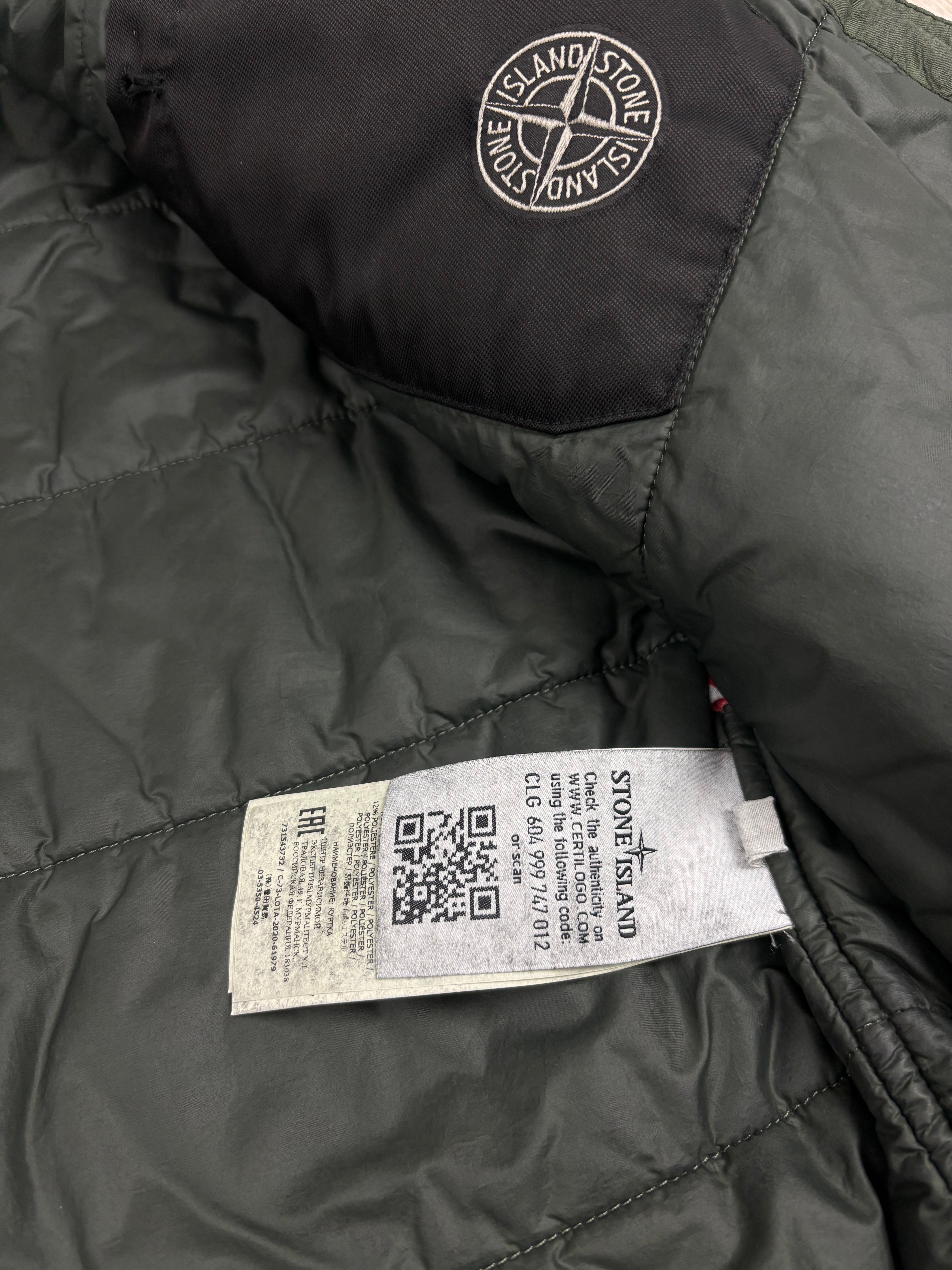 CARDIGAN STONE ISLAND NASLAN LIGHT WATRO WITH PRIMALOFT - KAKI - TAILLE M