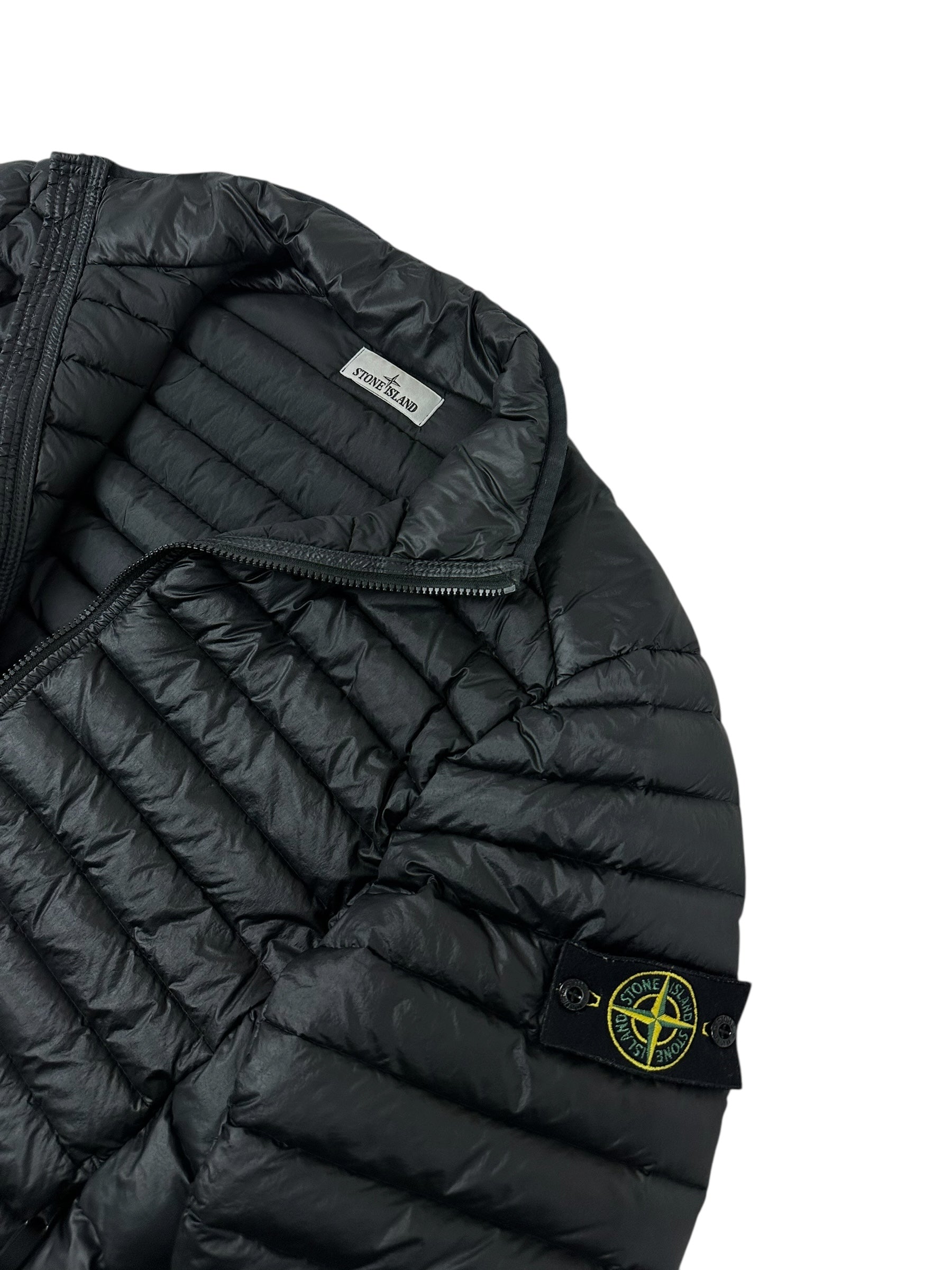 DOUDOUNE STONE ISLAND LOOM WOVEN CHAMBERS R-NYLON DOWN-TC - NOIR - TAILLE S