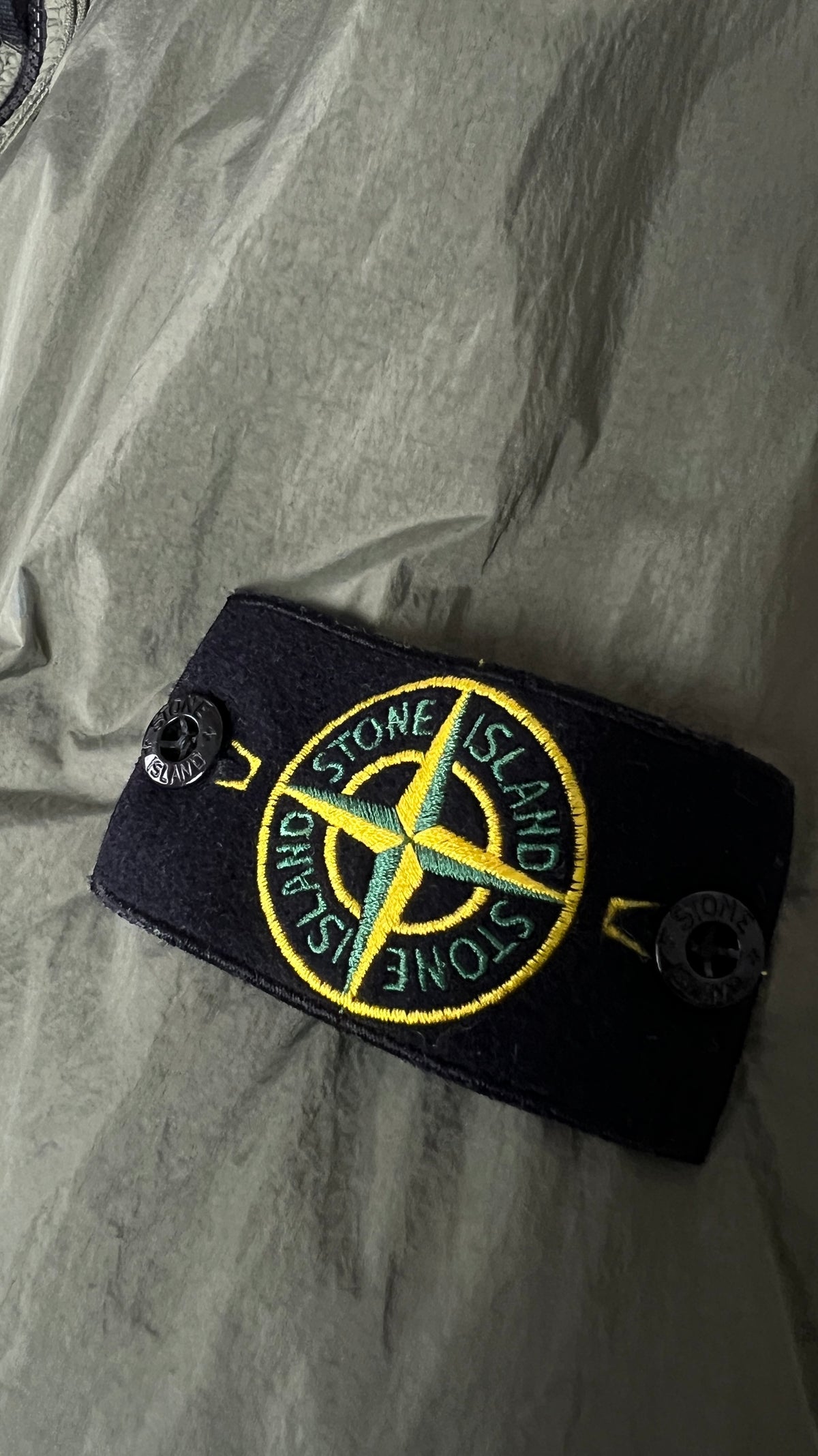 Veste Stone Island Garment Dyed Crinkle Reps NY, Kaki, Taille XXL — photographie complémentaire 3