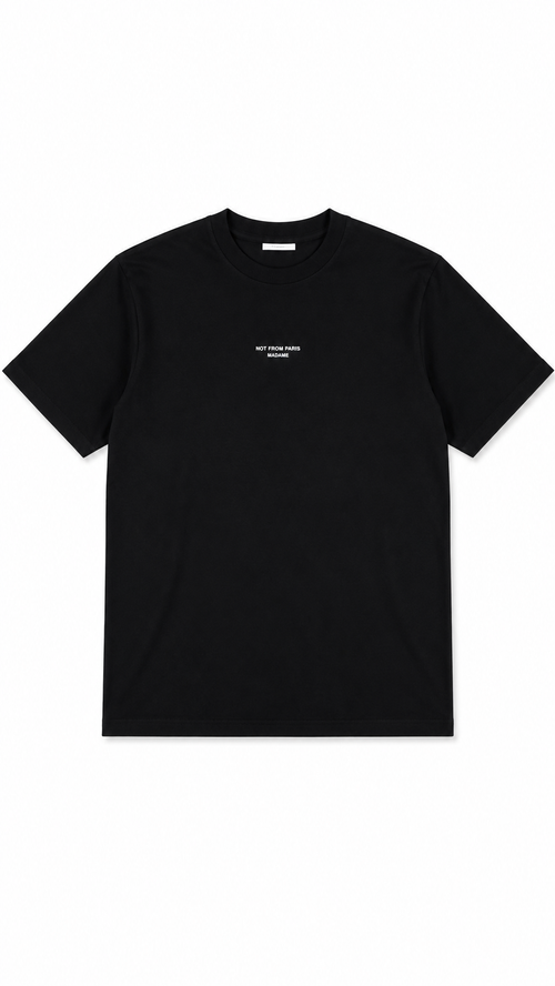Tee-shirt Drôle De Monsieur Slogan Classique - Noir - Neuf