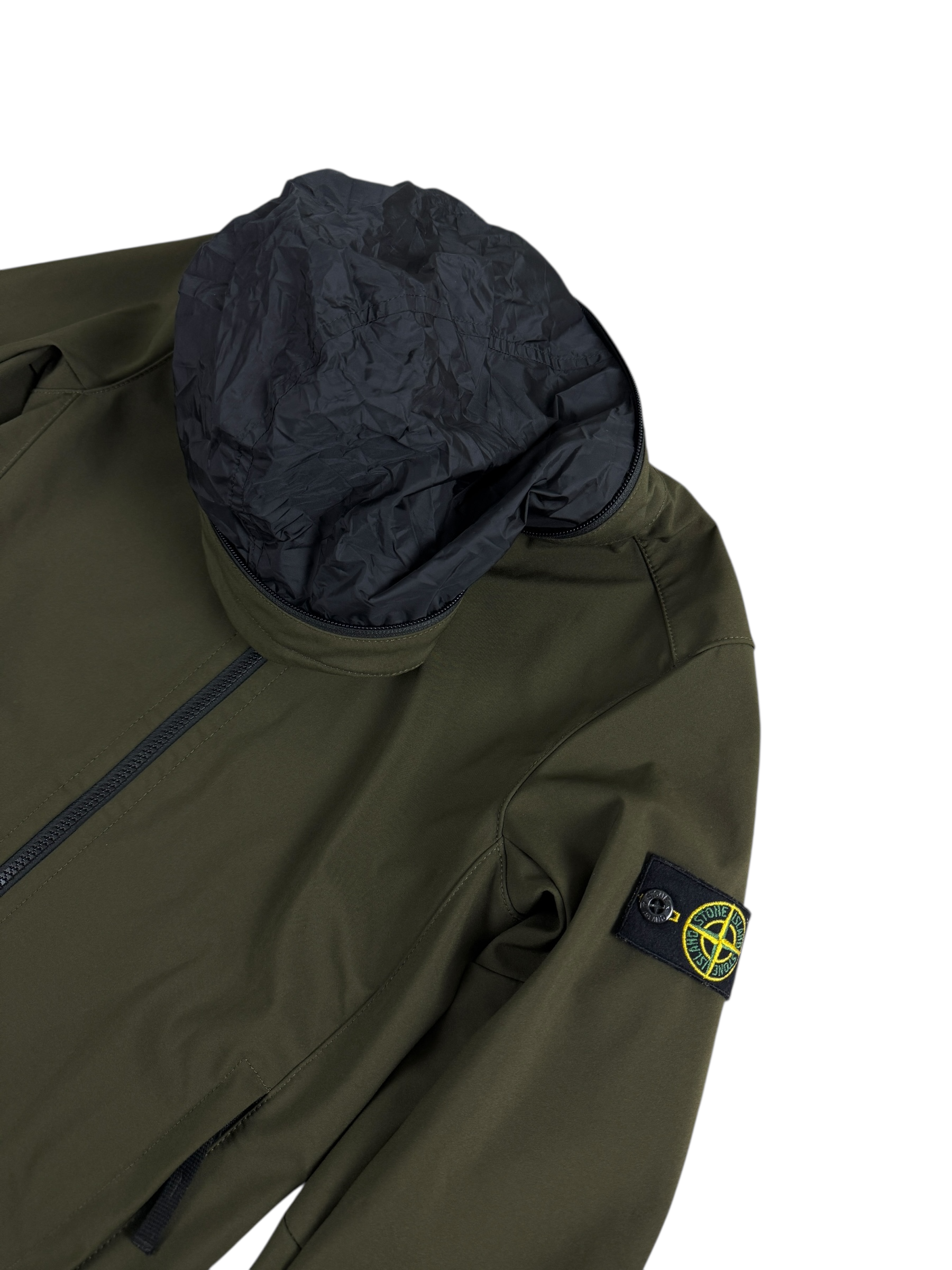 VESTE STONE ISLAND SHELL-R - KAKI - TAILLE 10 ANS