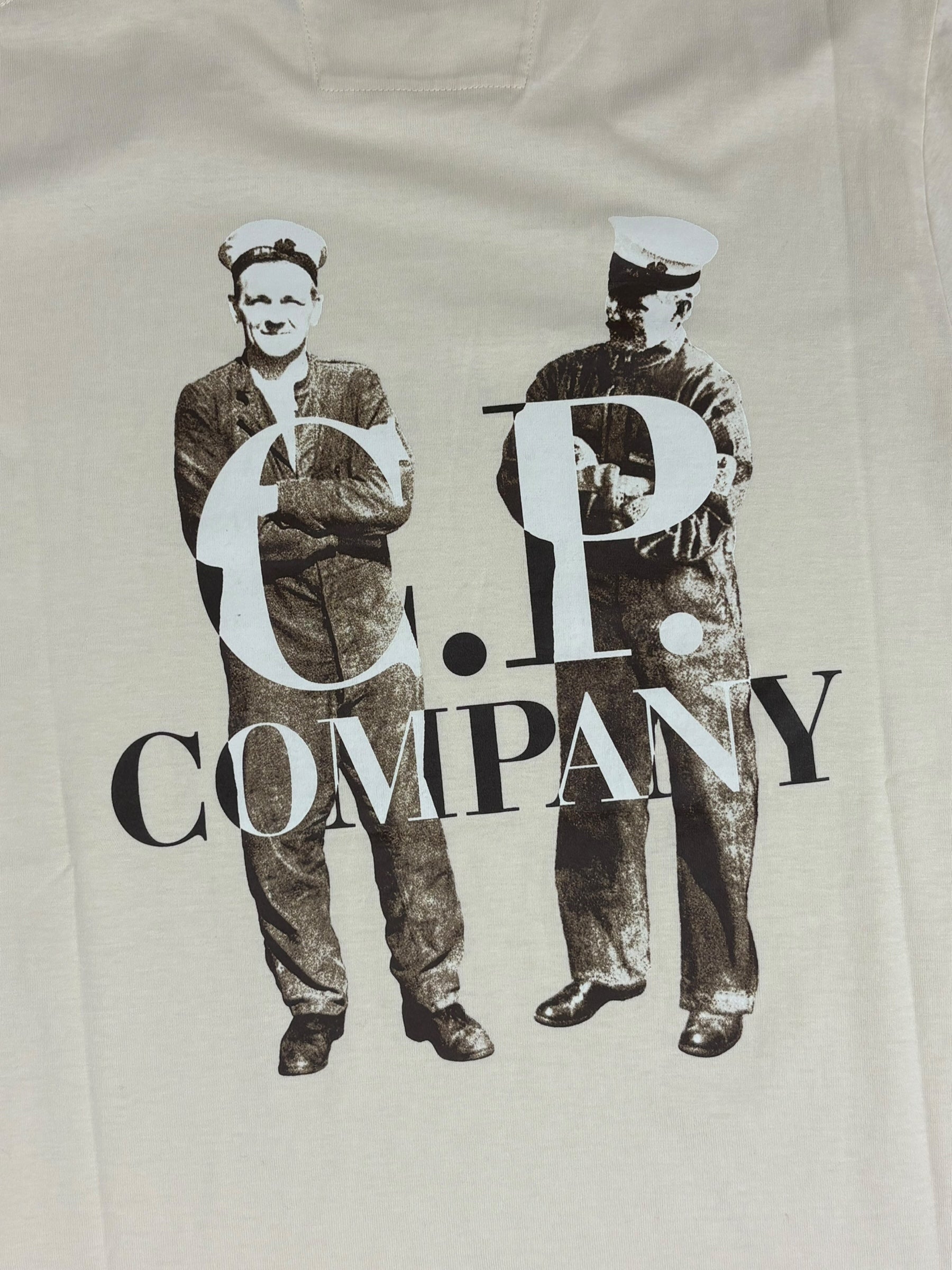 TEE-SHIRT C.P COMPANY - CRÈME - NEUF COLLECTION 2026