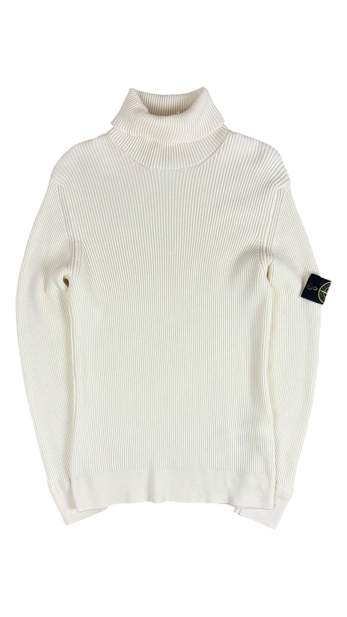 PULL COL ROULÉ STONE ISLAND - CRÈME - TAILLE L
