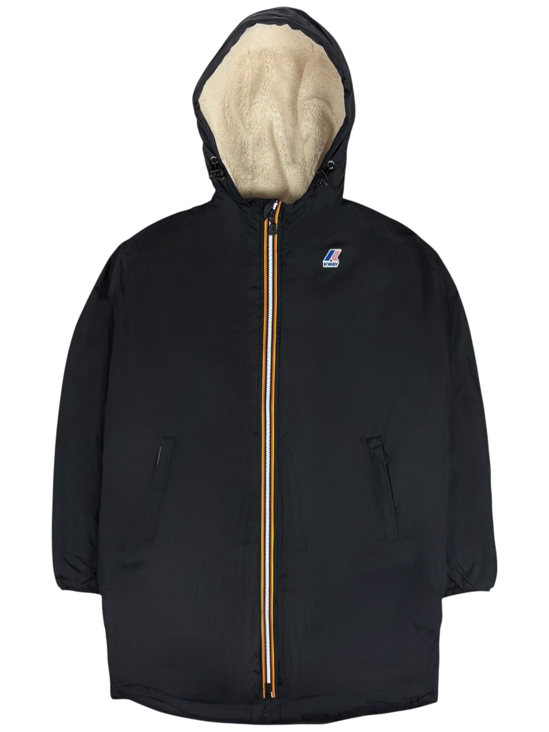 PARKA K-WAY LE VRAI 4.0 EIFFEL EAST ORSETTO - BLACK PURE - NEUF