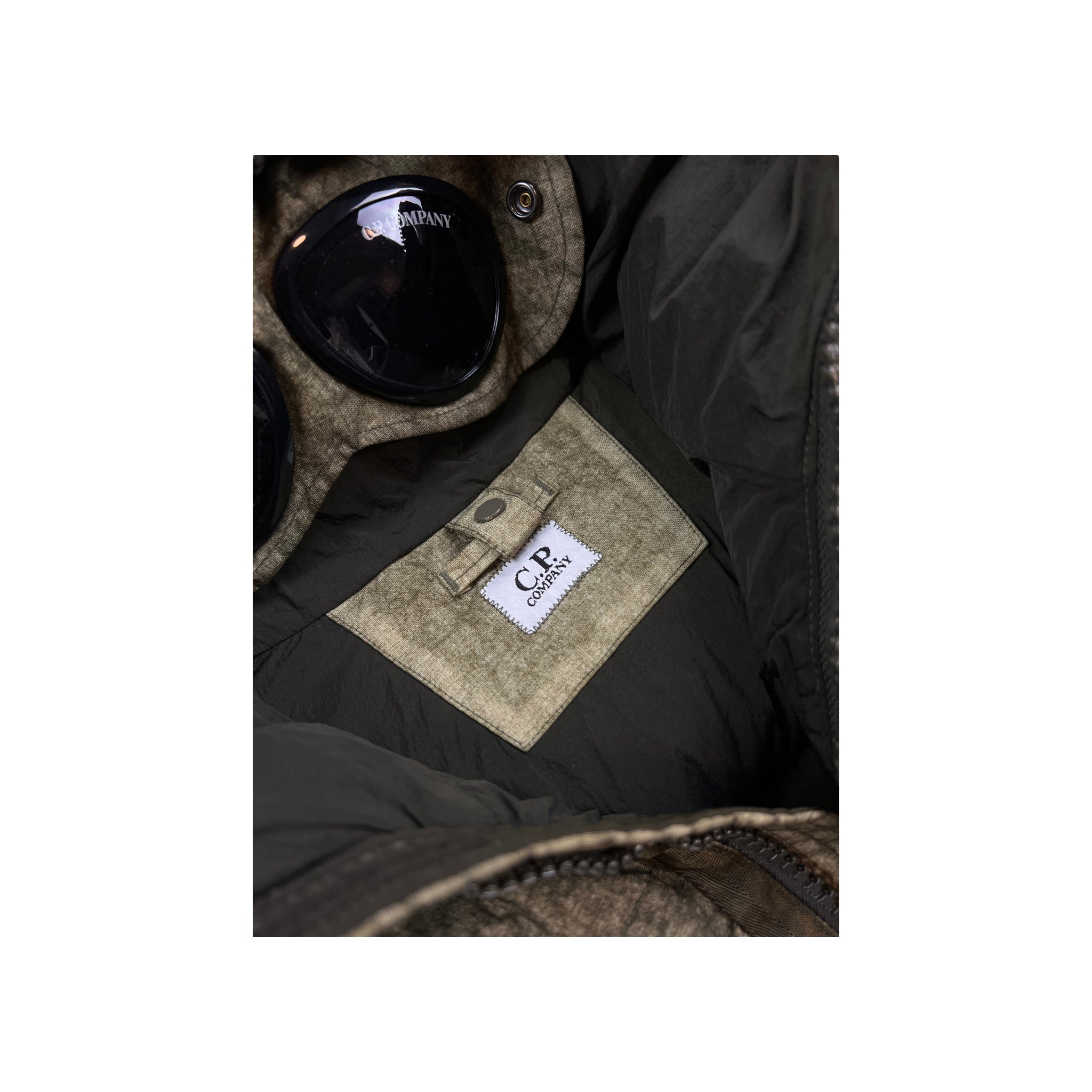 DOUDOUNE C.P COMPANY CO-TED GARMENT DYEING DOWN GOGGLE JACKET - NB08