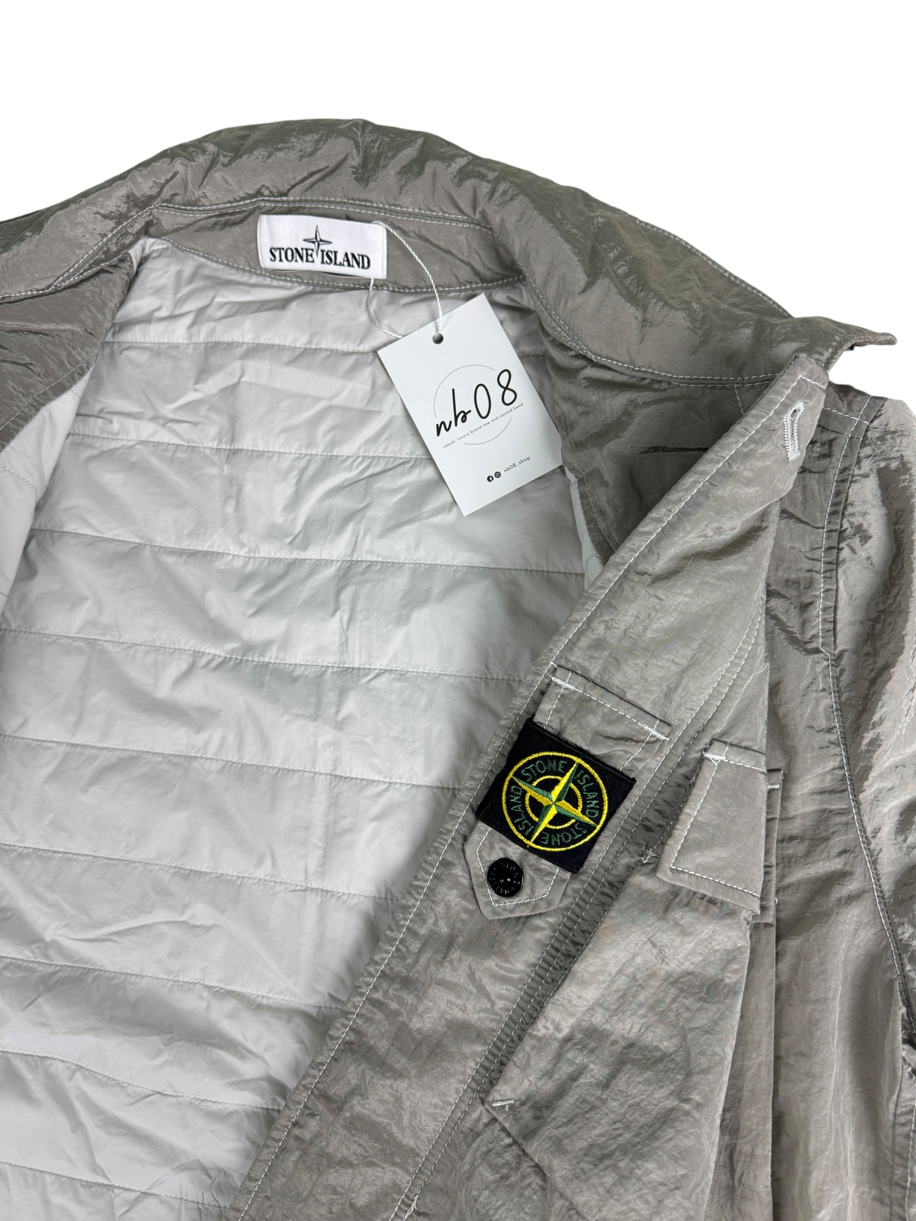 VESTE STONE ISLAND NYLON METAL REGENERATED WITH PRIMALOFT-TC - GRIS - TAILLE M