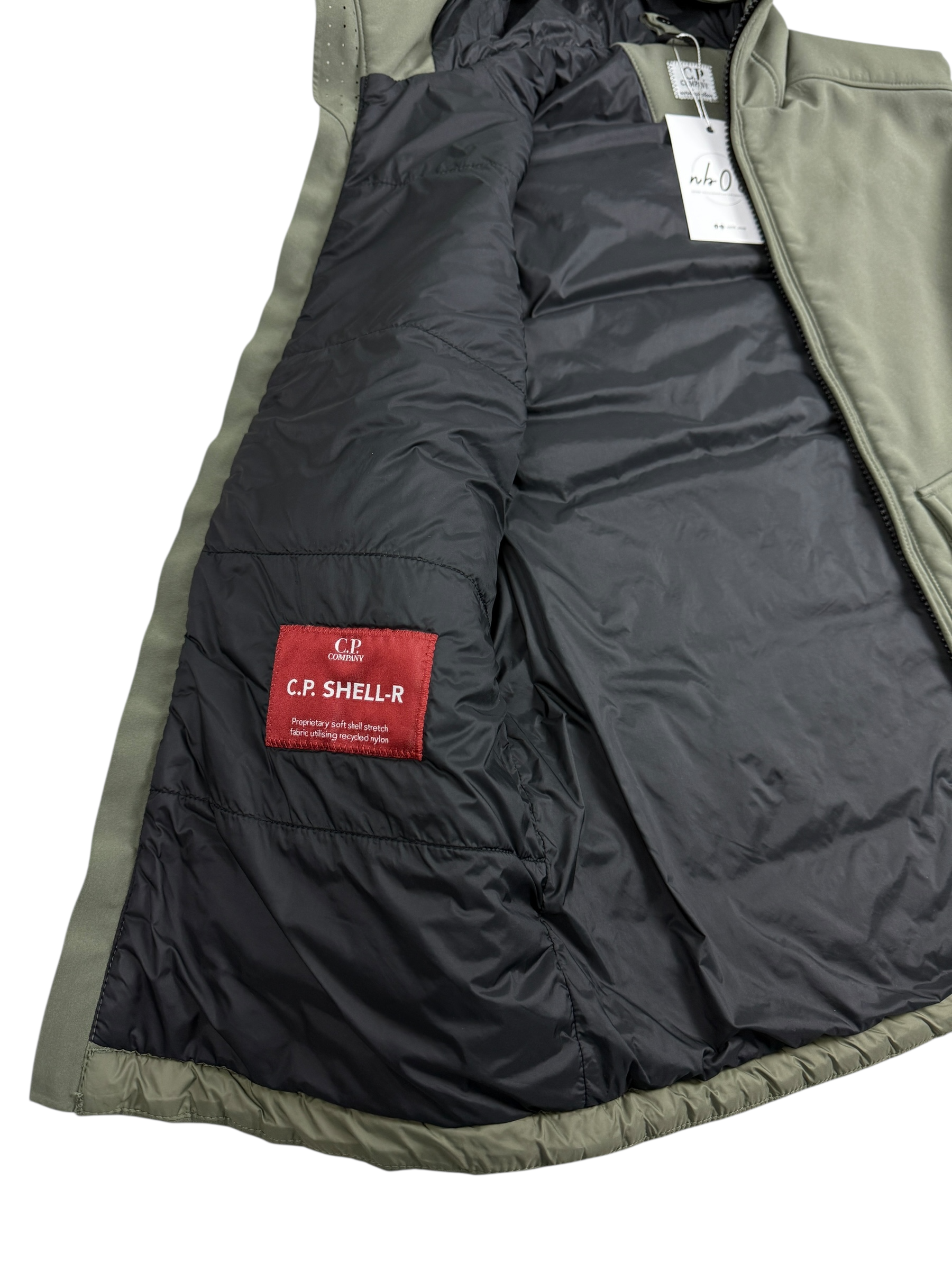 GILET C.P COMPANY SHELL-R GOGGLE JACKET - KAKI - TAILLE 12 ANS