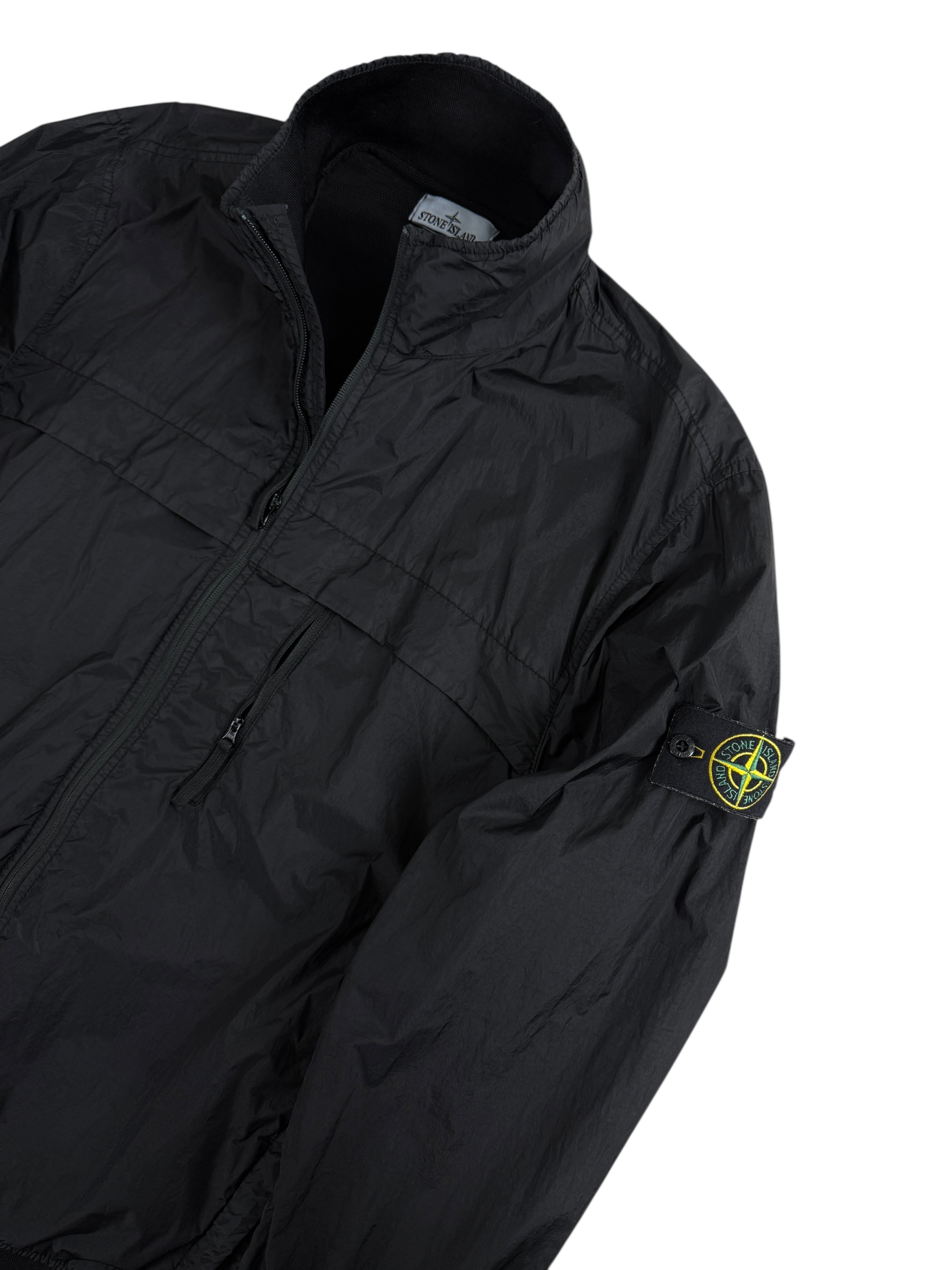VESTE STONE ISLAND GARMENT DYED CRINKLE REPS R-NY - NOIR - TAILLE XXL