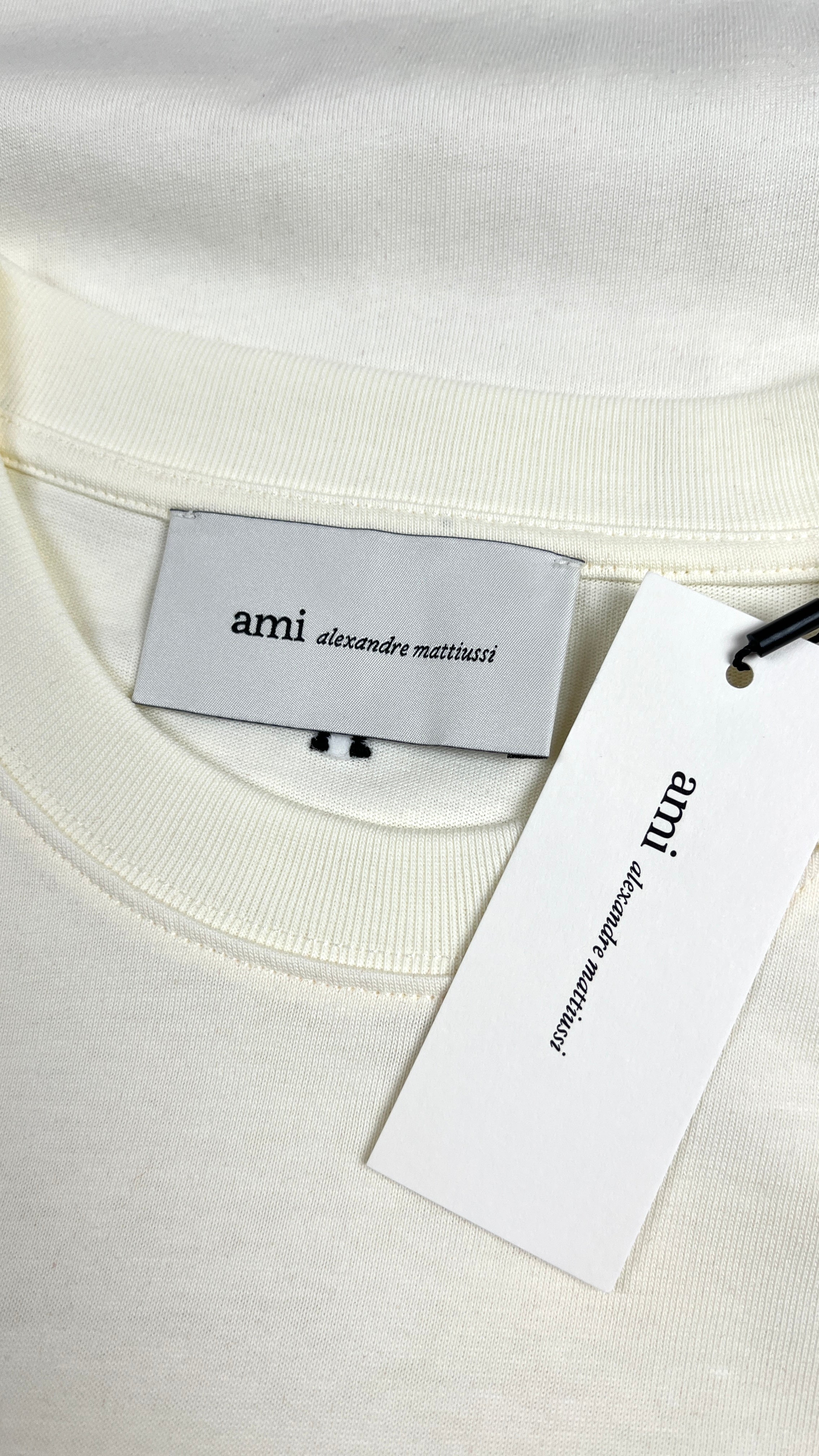 T-shirt Heritage Print Ami Paris - Blanc - Neuf